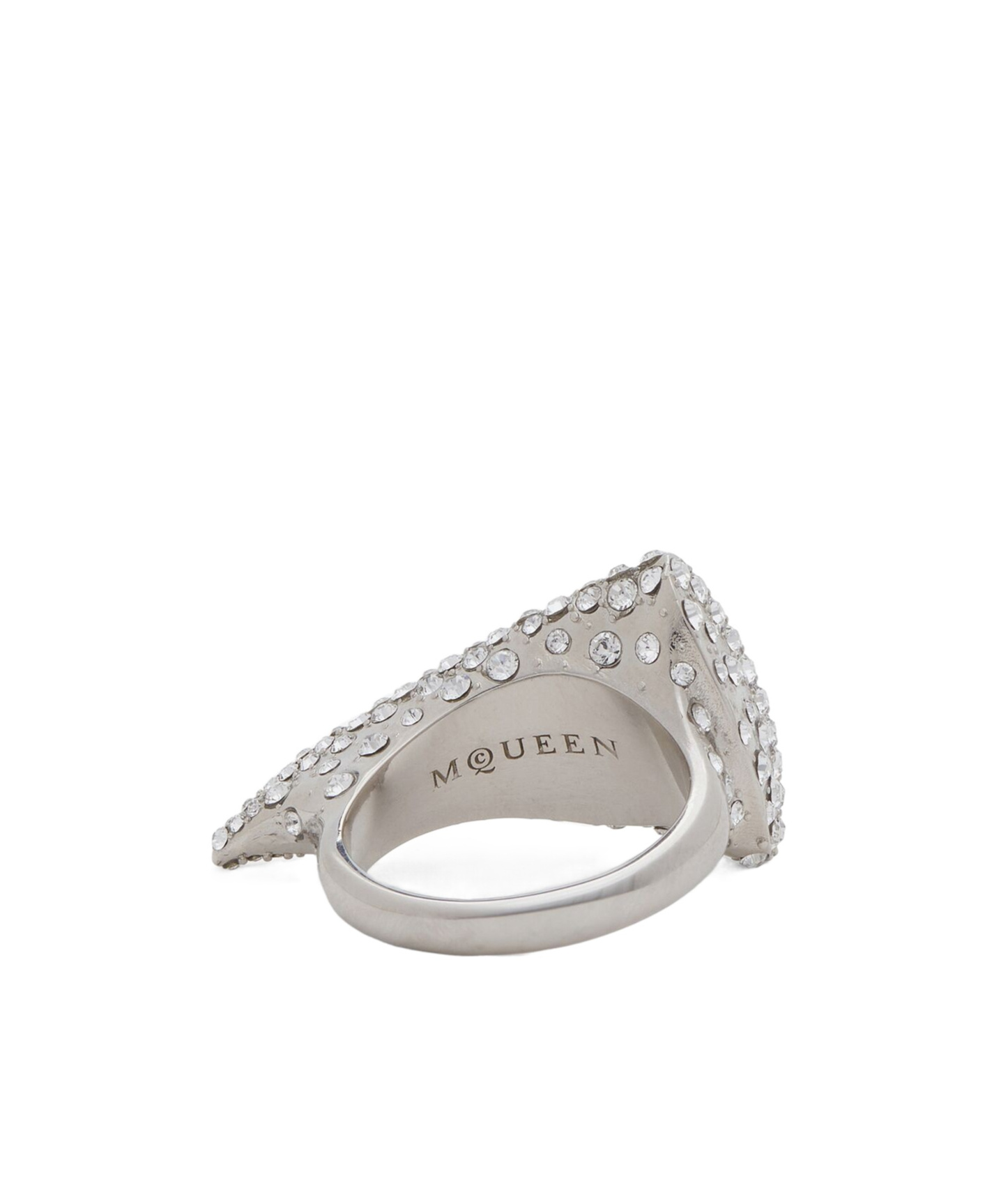 Alexander Mcqueen Jewelled Tiger Claw Ring In Gray