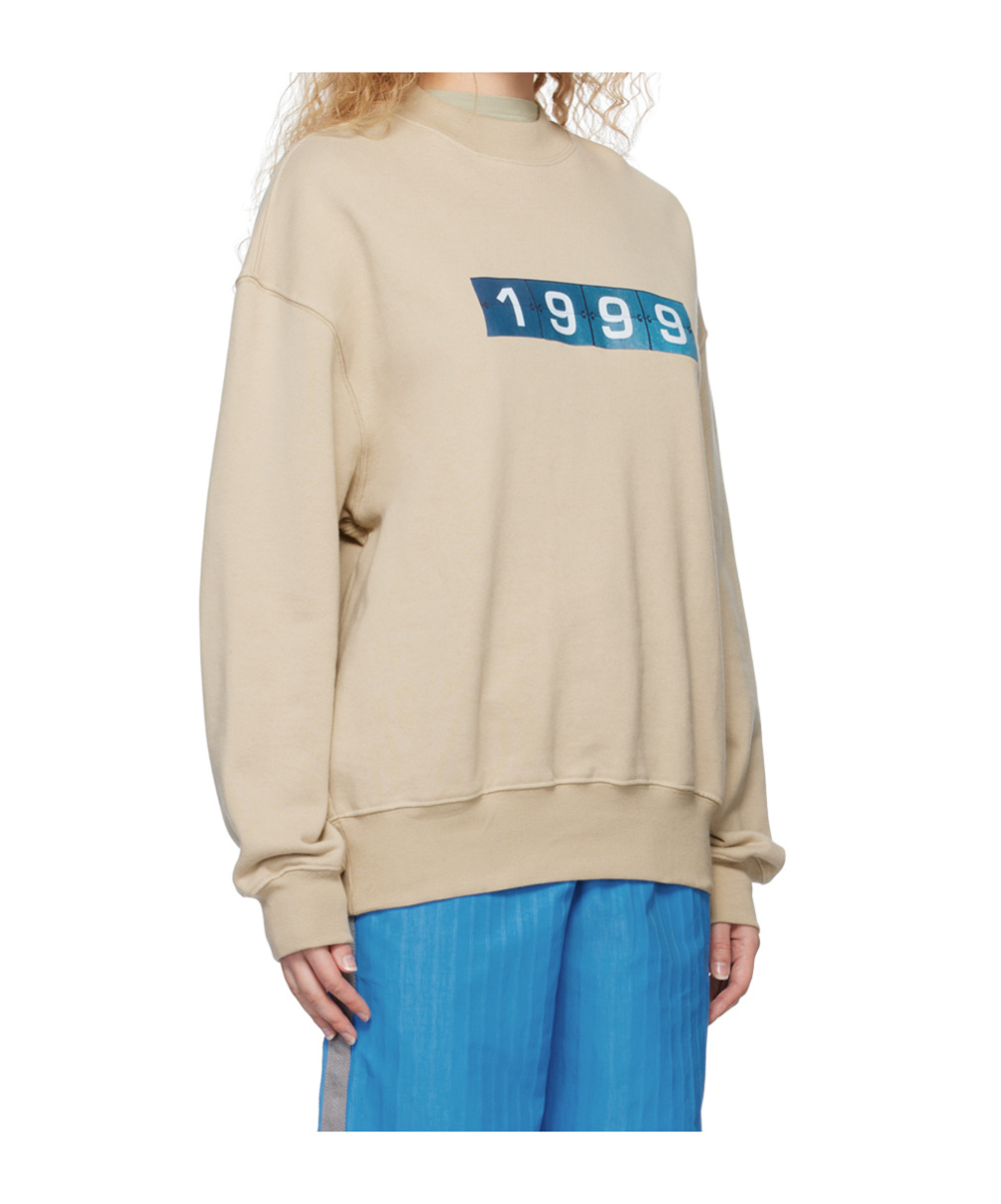 Song For The Mute Crew Neck Sweatshirt In Gold