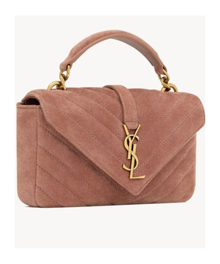 Saint Laurent College Mini Shoulder Bag In Brown