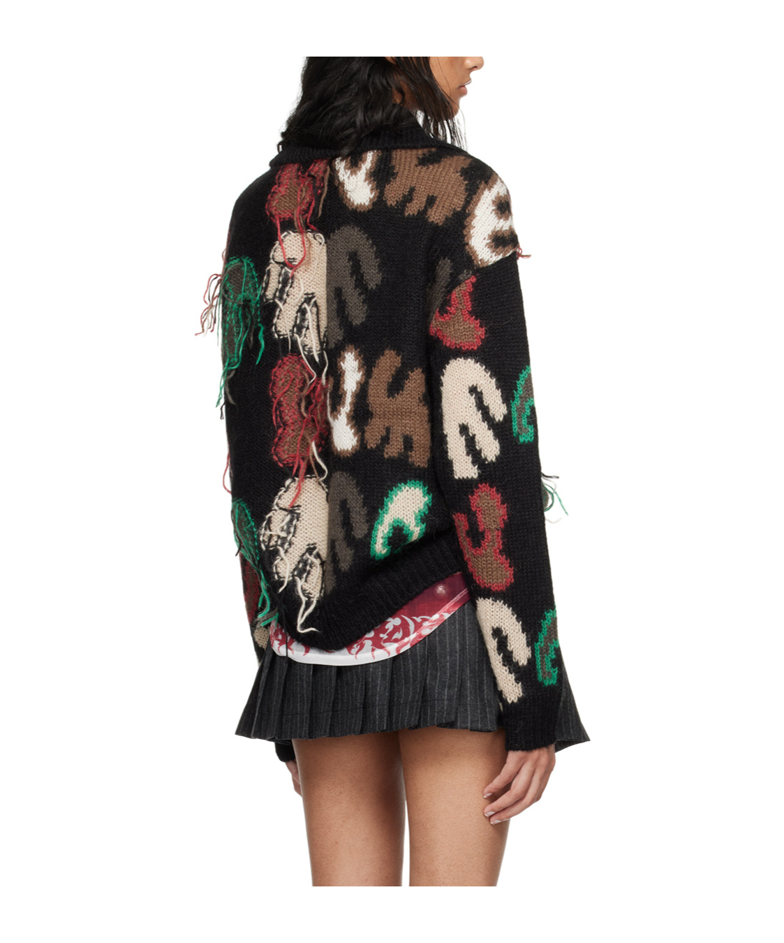 Andersson Bell Rainbow Intarsia Sweater In Black