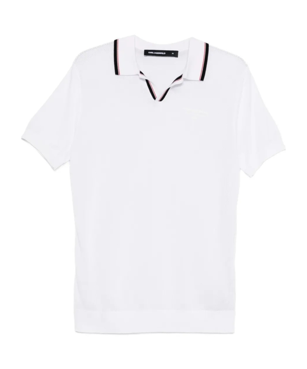 Karl Lagerfeld Contrasting-trim Polo Shirt In White