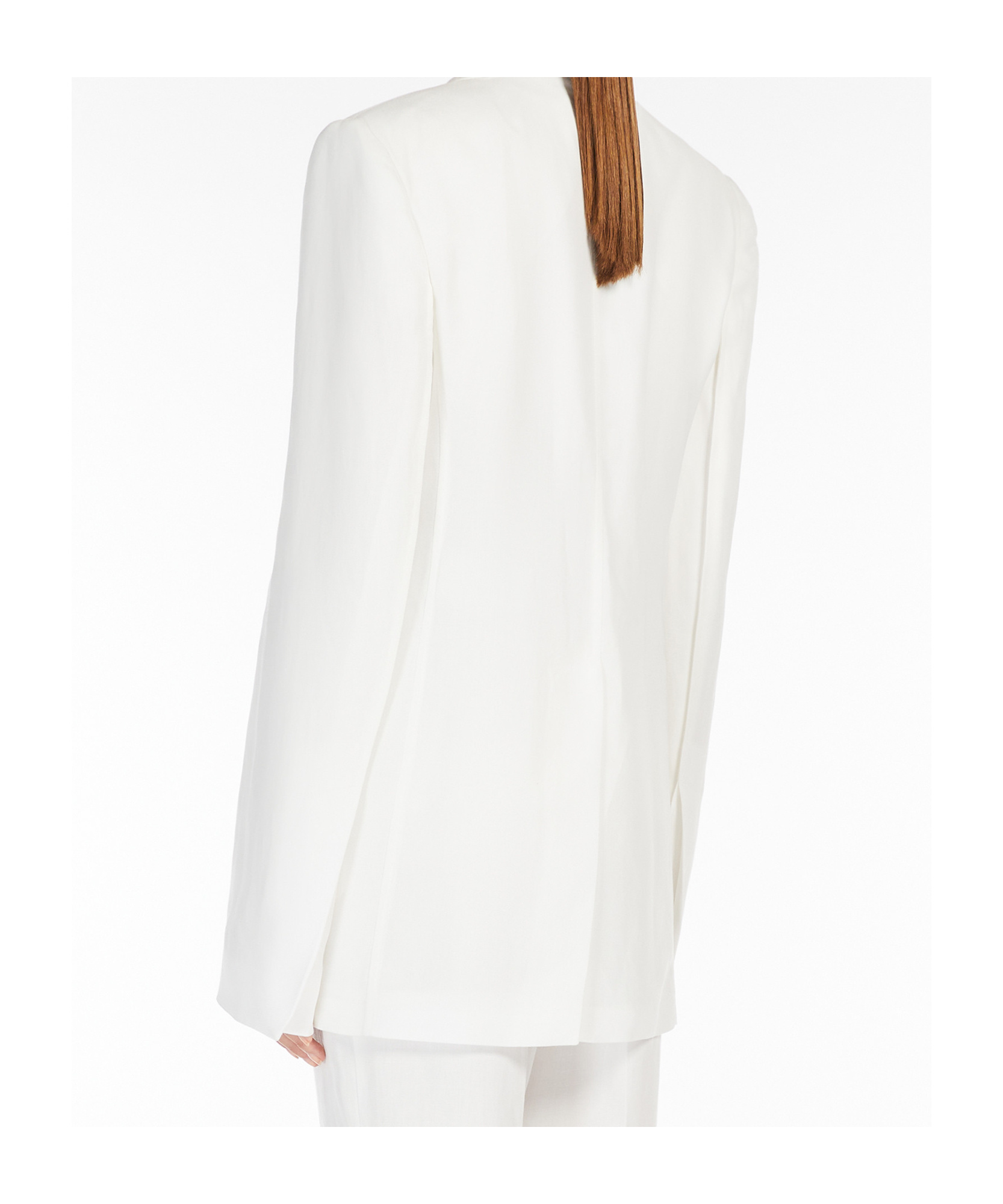 Sportmax Linen And Viscose Twill Blazer In White