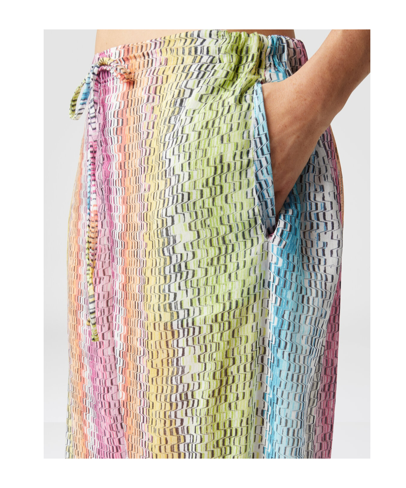 Missoni Microwave-print Trousers In Nude