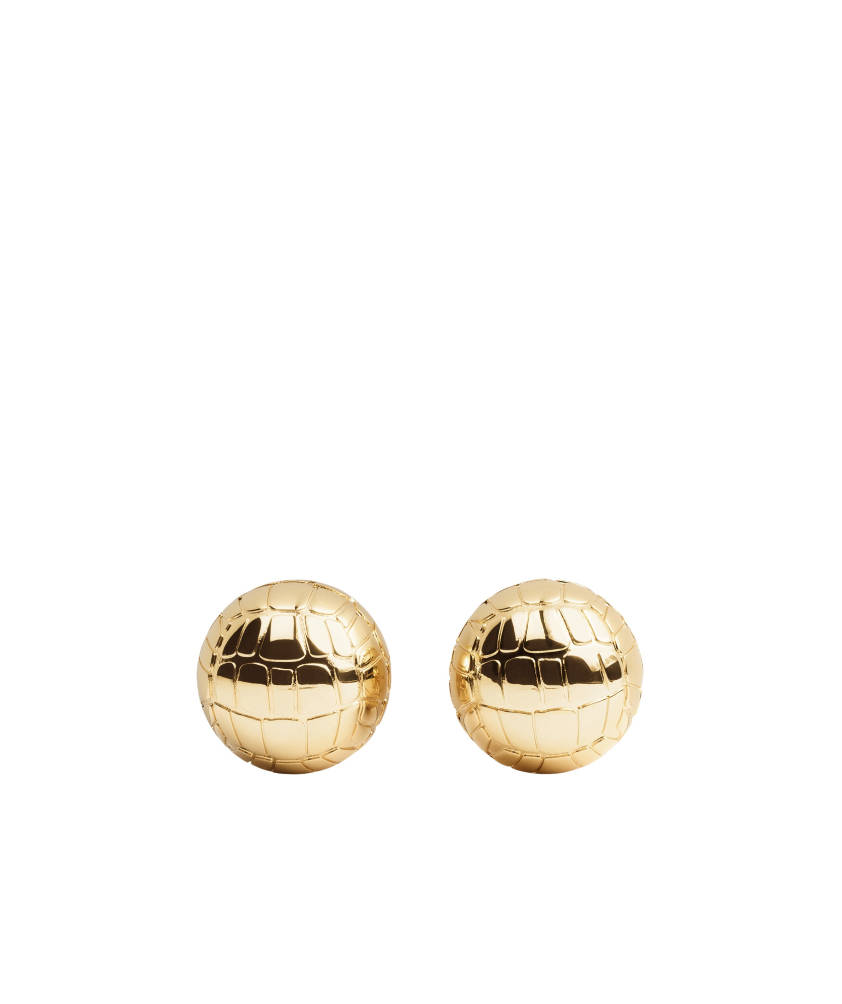 Shop Jacquemus Round Earrings In Yellow