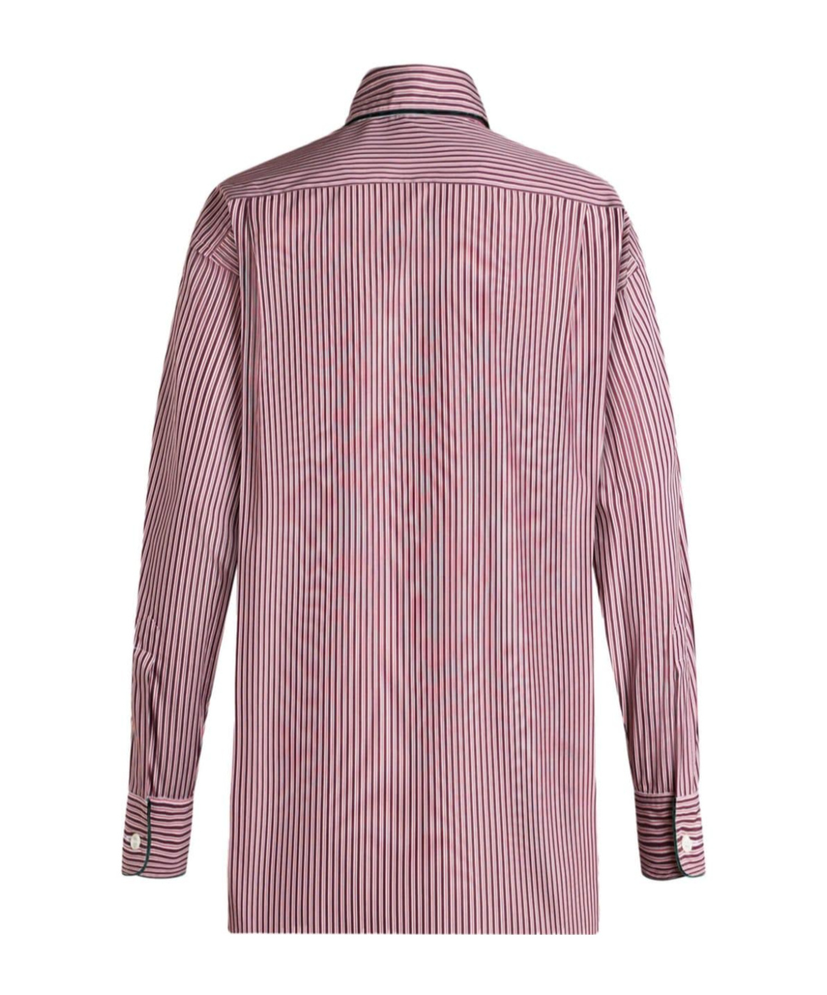Etro Bordeaux Shirt With All-over Striped Motiv In Pink