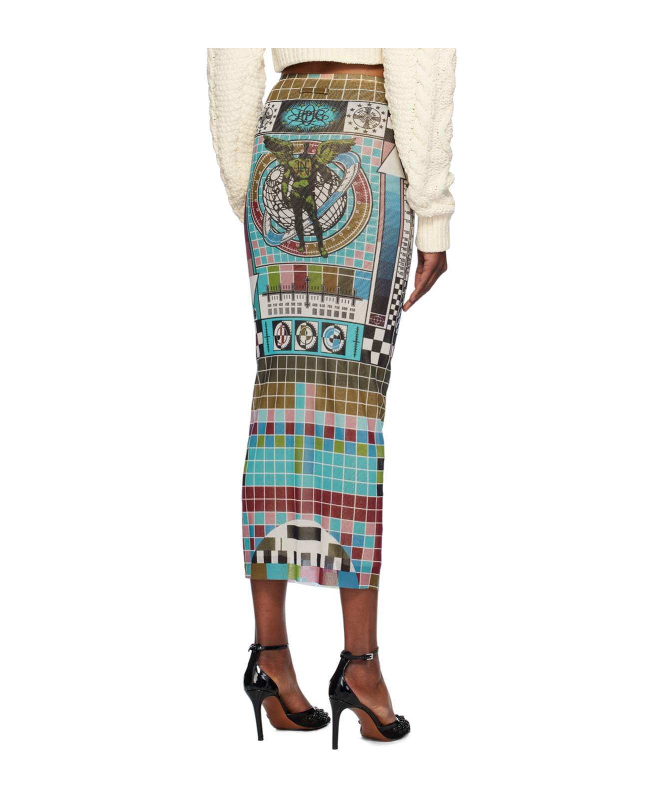 Jean Paul Gaultier Printed Skirt In Multi