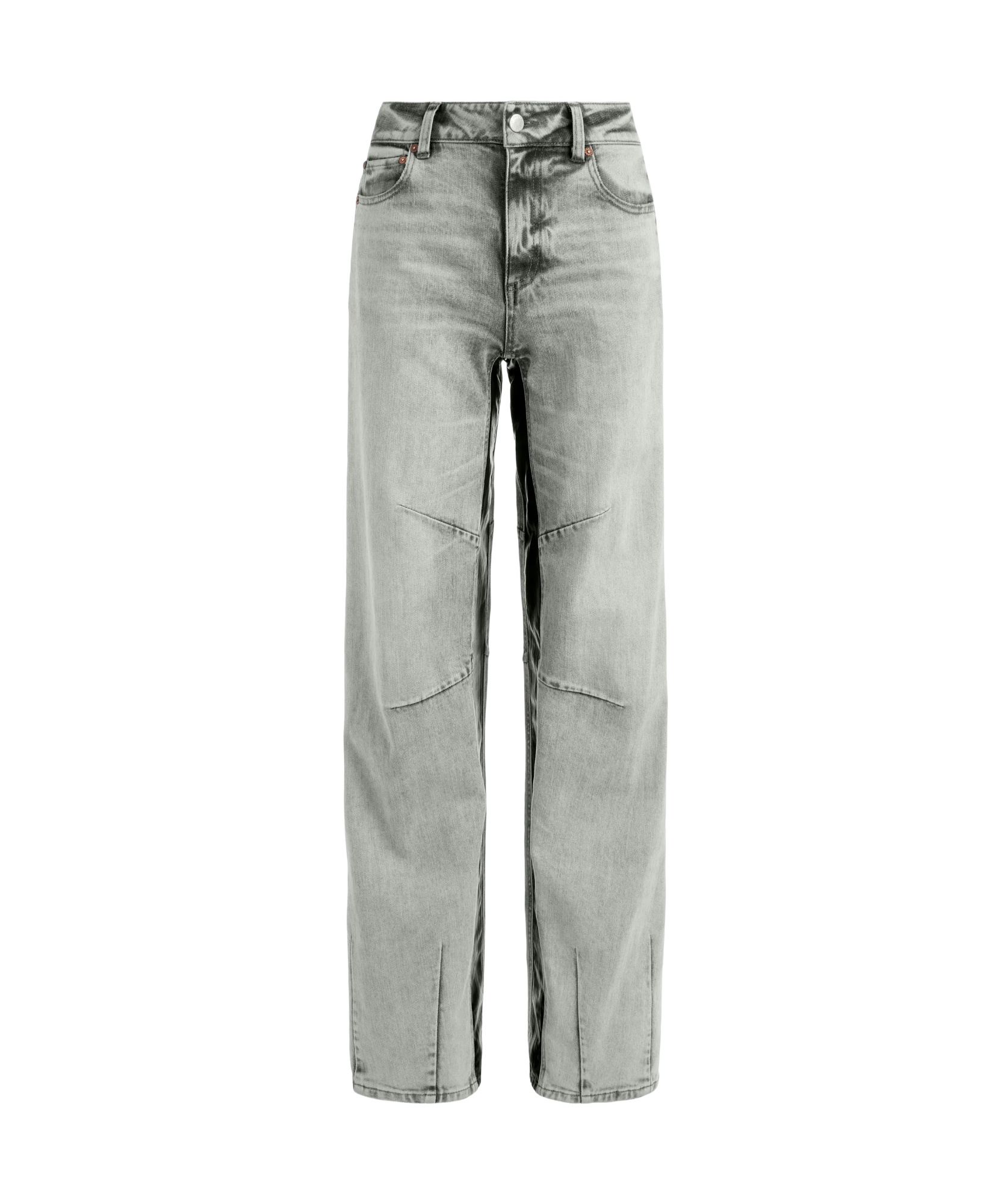 Alice And Olivia Parker Wide-leg Jeans In Smoky Gray