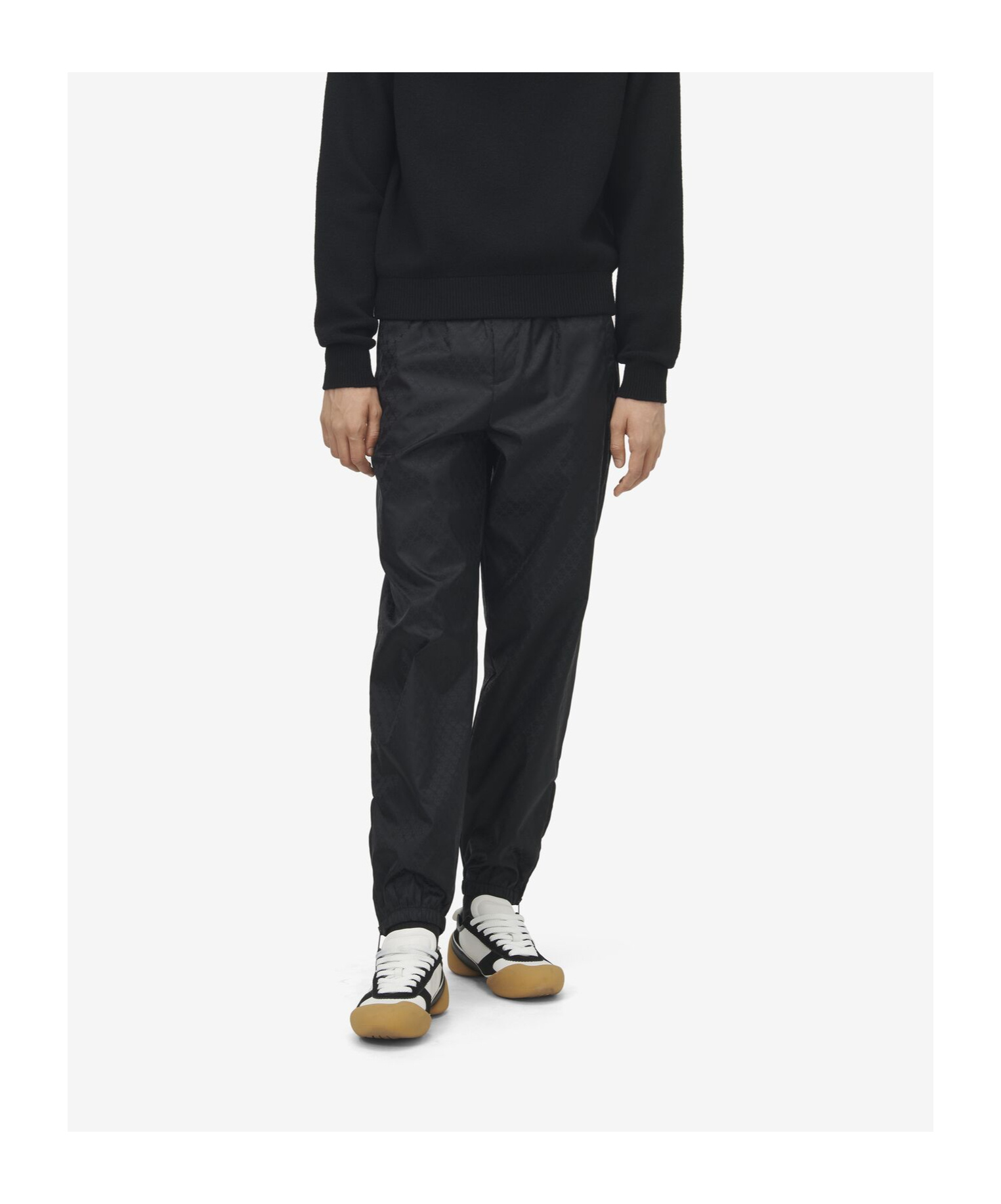 Alexander Mcqueen Men's Skull Jacquard Joggers In Black In Black