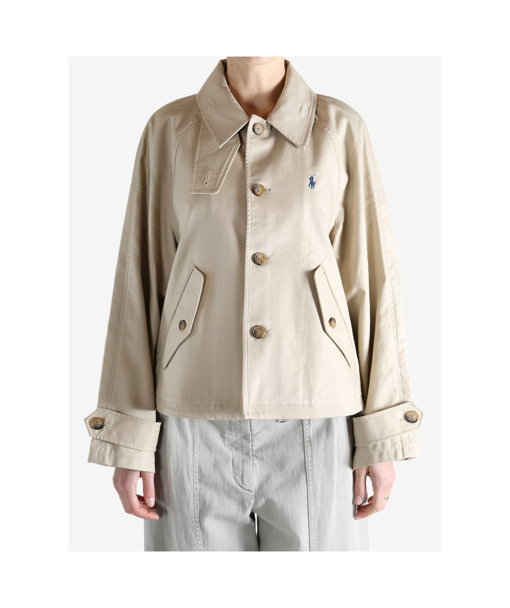 Polo Ralph Lauren Cotton Double Jacket In Neutral