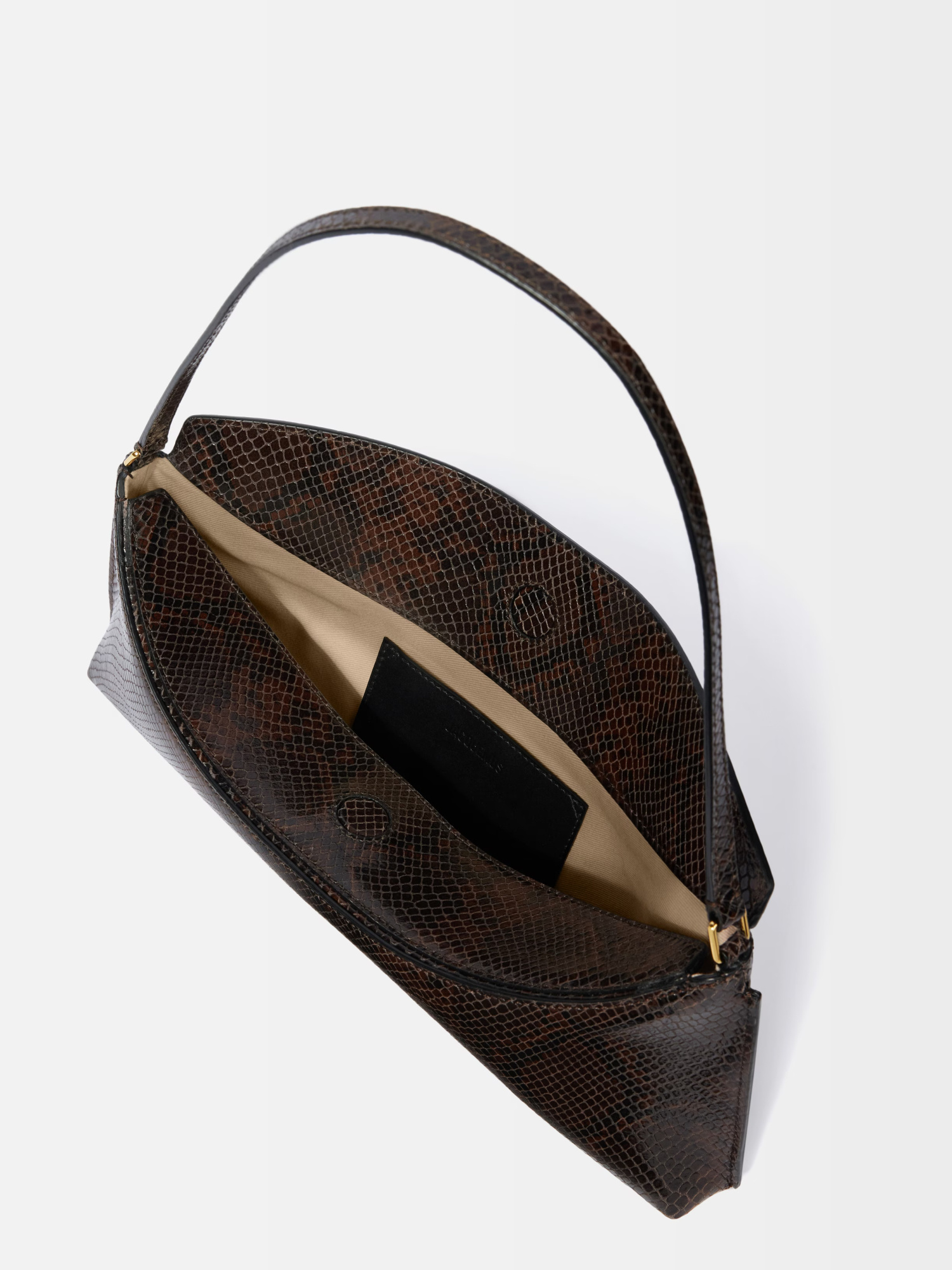 Jacquemus Le Calisson Crocodile-effect Leather Shoulder Bag In Black