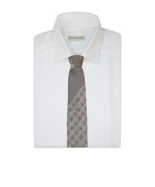 Etro Patchwork Tie In Gray