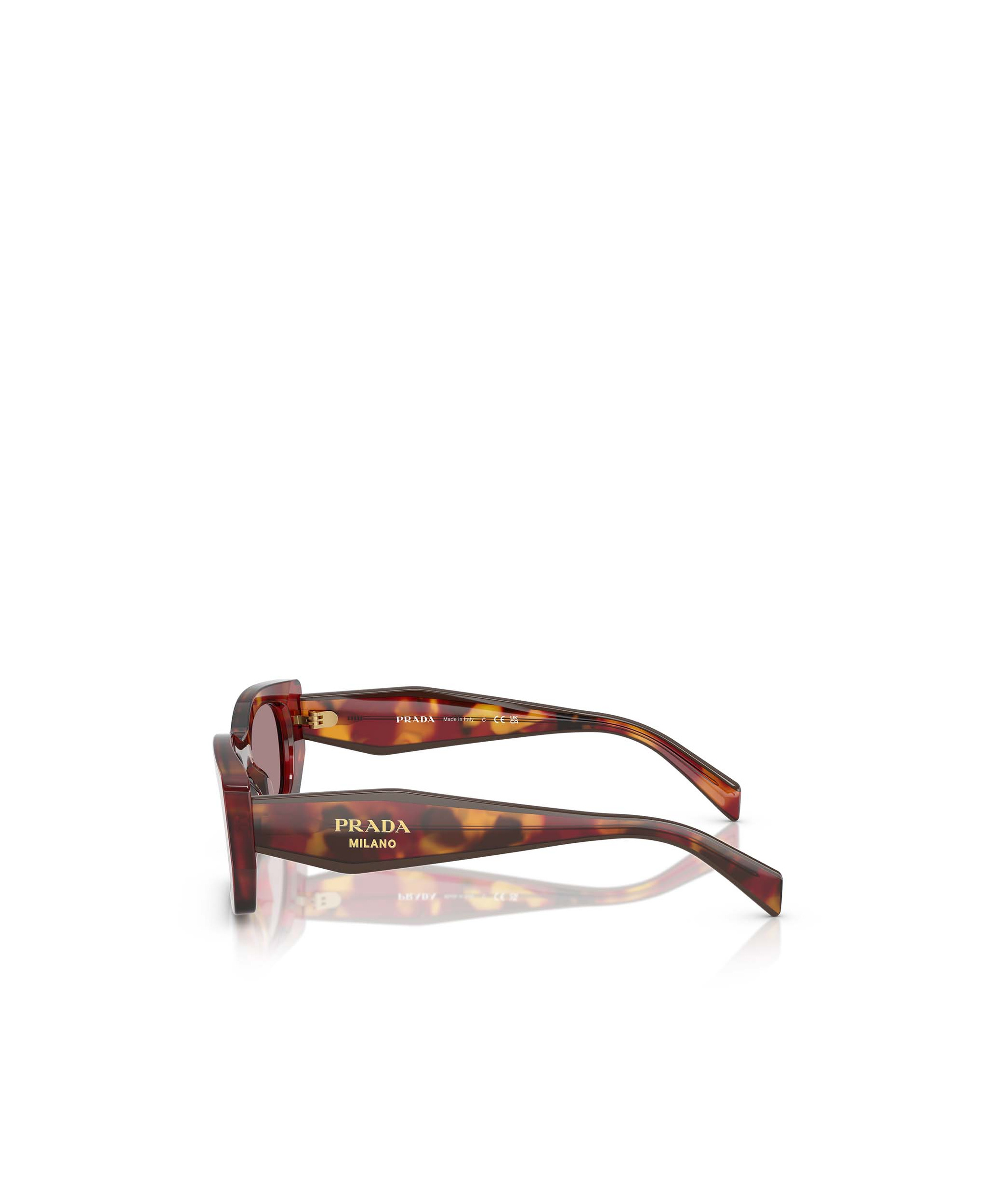 Prada Womens Brown B05s Square-shape Acetate Sunglasses In Nude