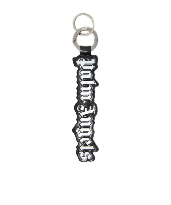 Palm Angels Classic Logo Keychain In Gray