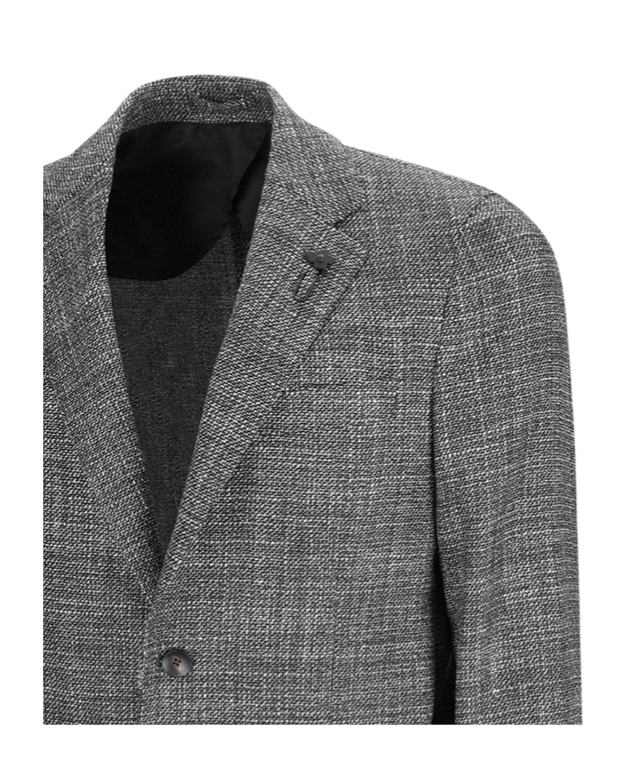 Lardini Single-breasted Blazer In Gray