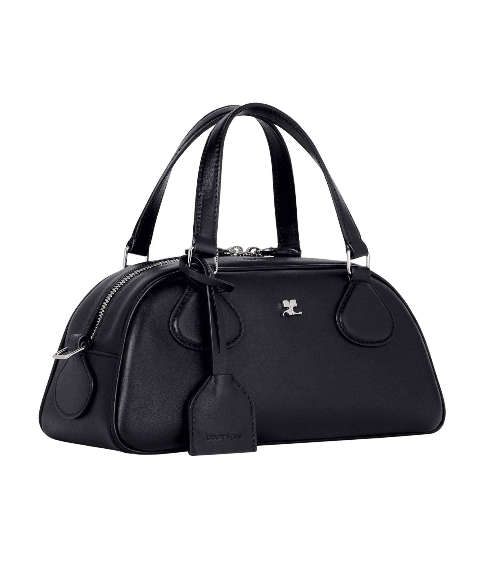Courrèges Courreges Pre Friday Leather Bowling Bag In Black