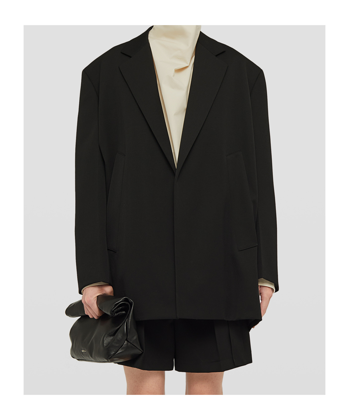 Jil Sander Single-breasted Wool Blazer In Black