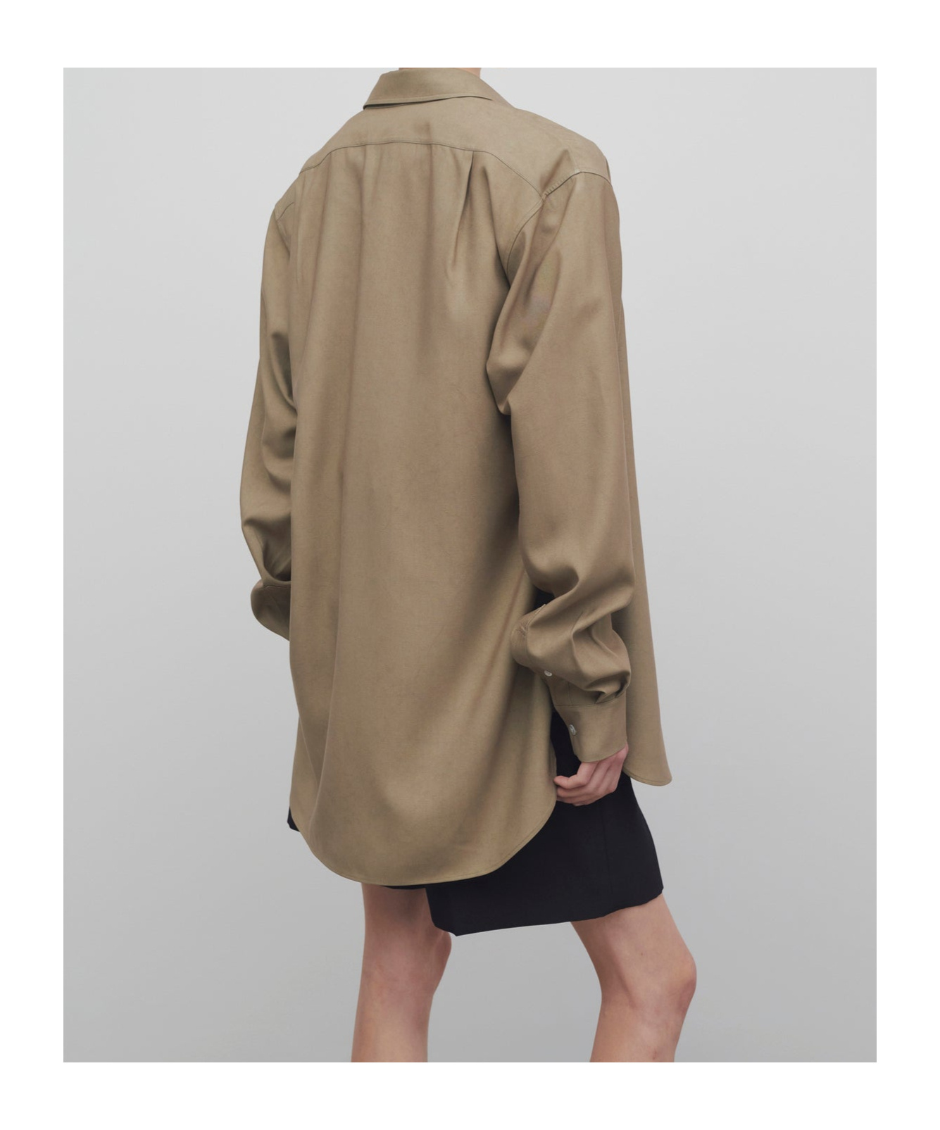 The Row Silk Shirt In Gray