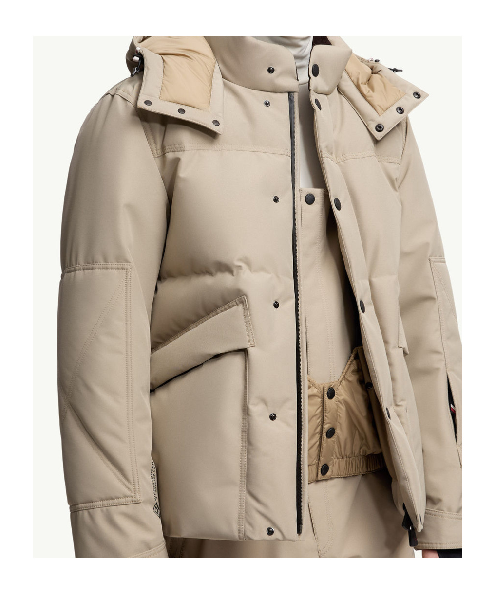 Moncler Elfin Hooded Gore-tex Laminate Down Ski Jacket In White