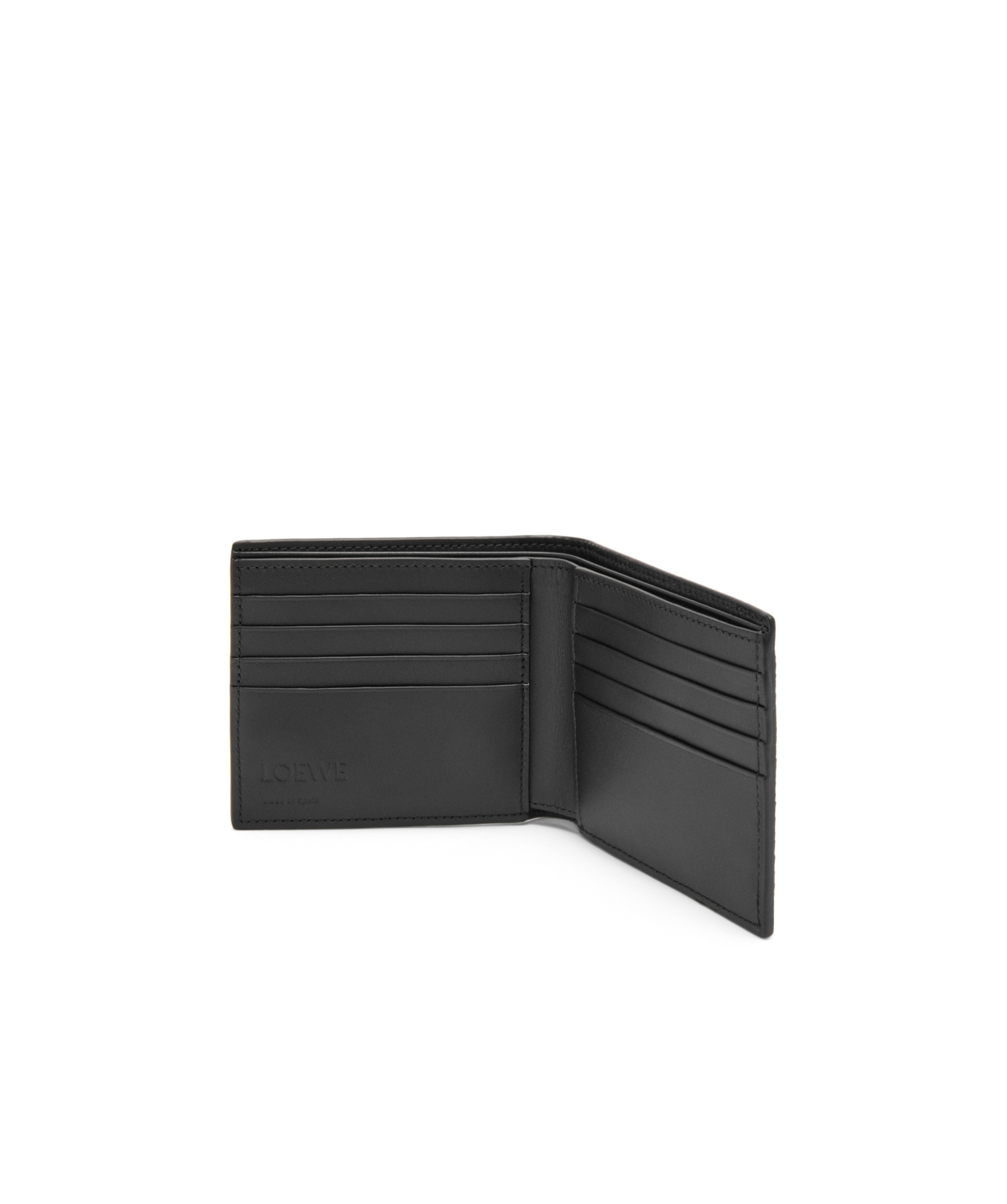 Loewe Bi-fold Leather Wallet In Black