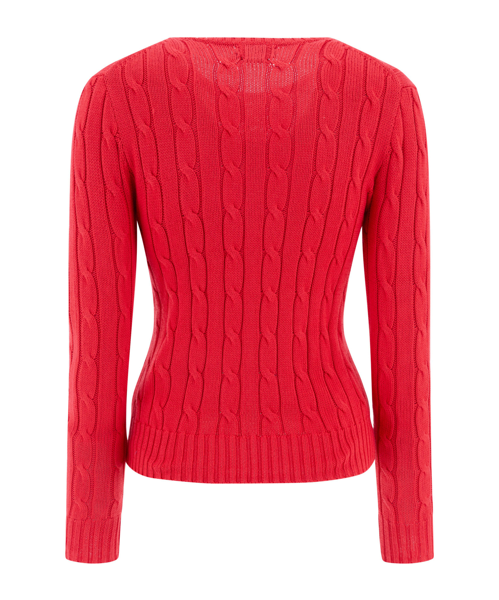 Shop Polo Ralph Lauren Cable-knit Cotton Sweater In Red