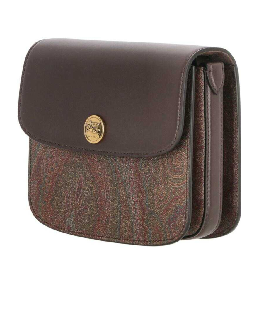 Etro Paisley Printed Essential Shoulder Bag In Black