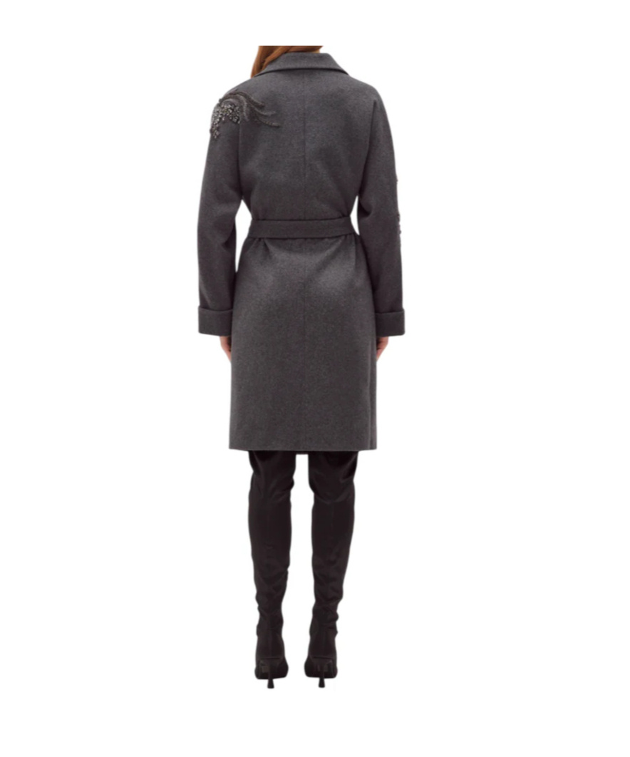 Blugirl Long-sleeved Coat In Gray