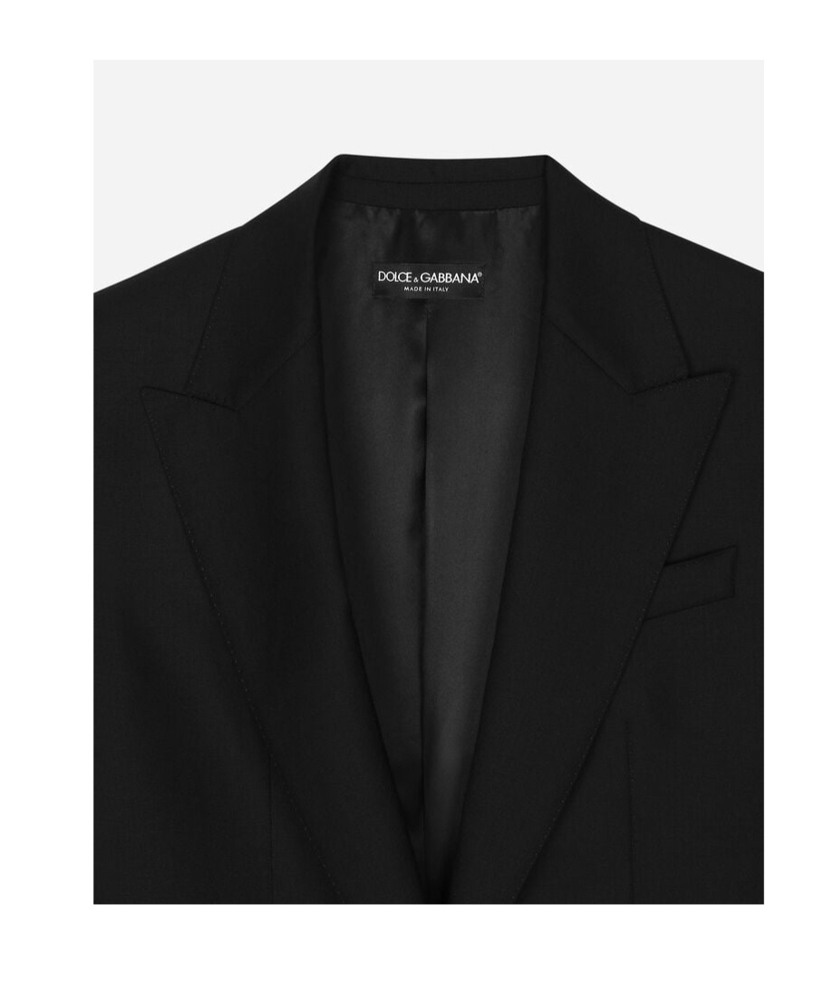 Dolce & Gabbana Single-breasted Virgin Wool Blazer In Black