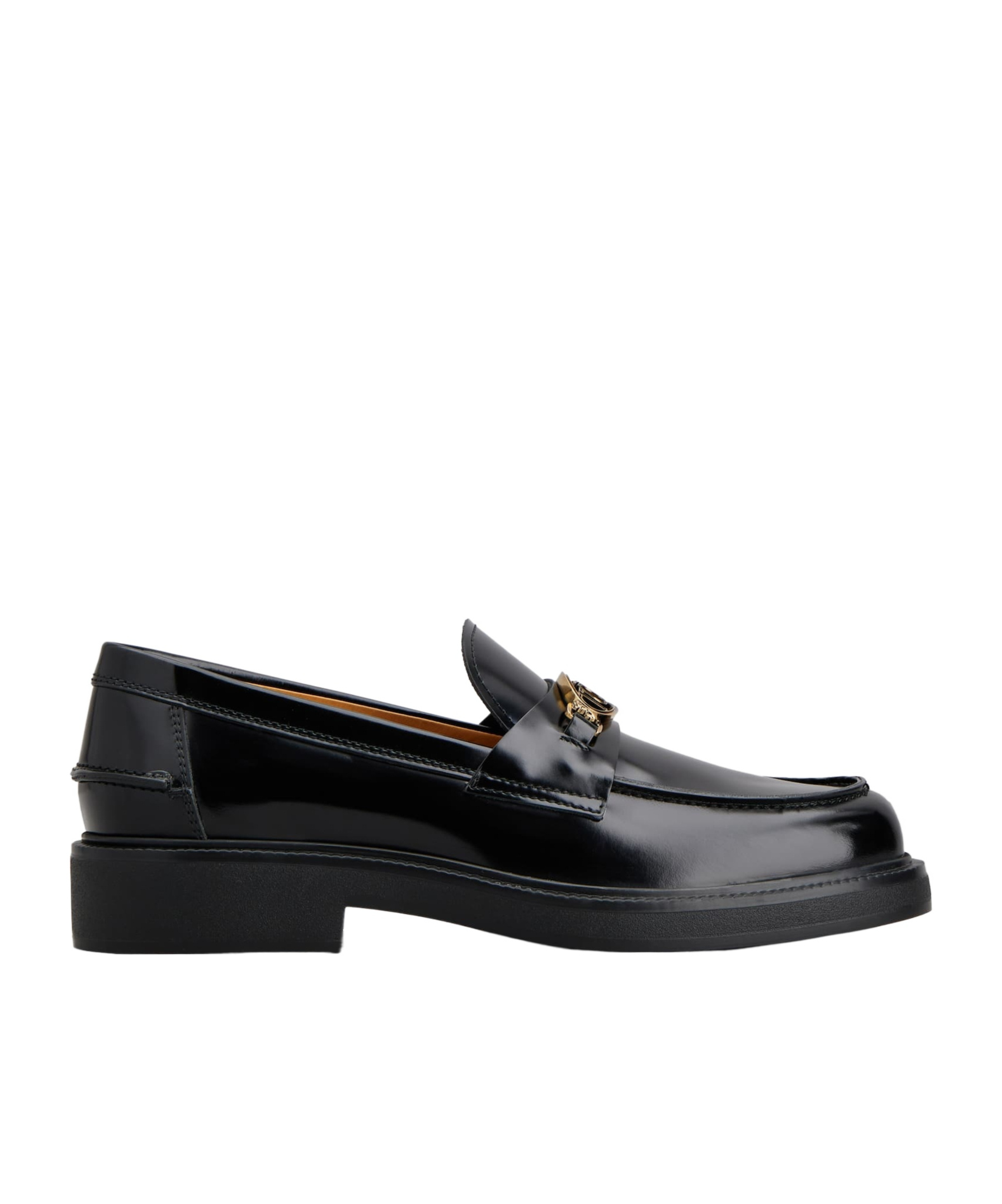 TOD'S TOD'S LOGO-PLAQUE SLIP-ON LOAFERS