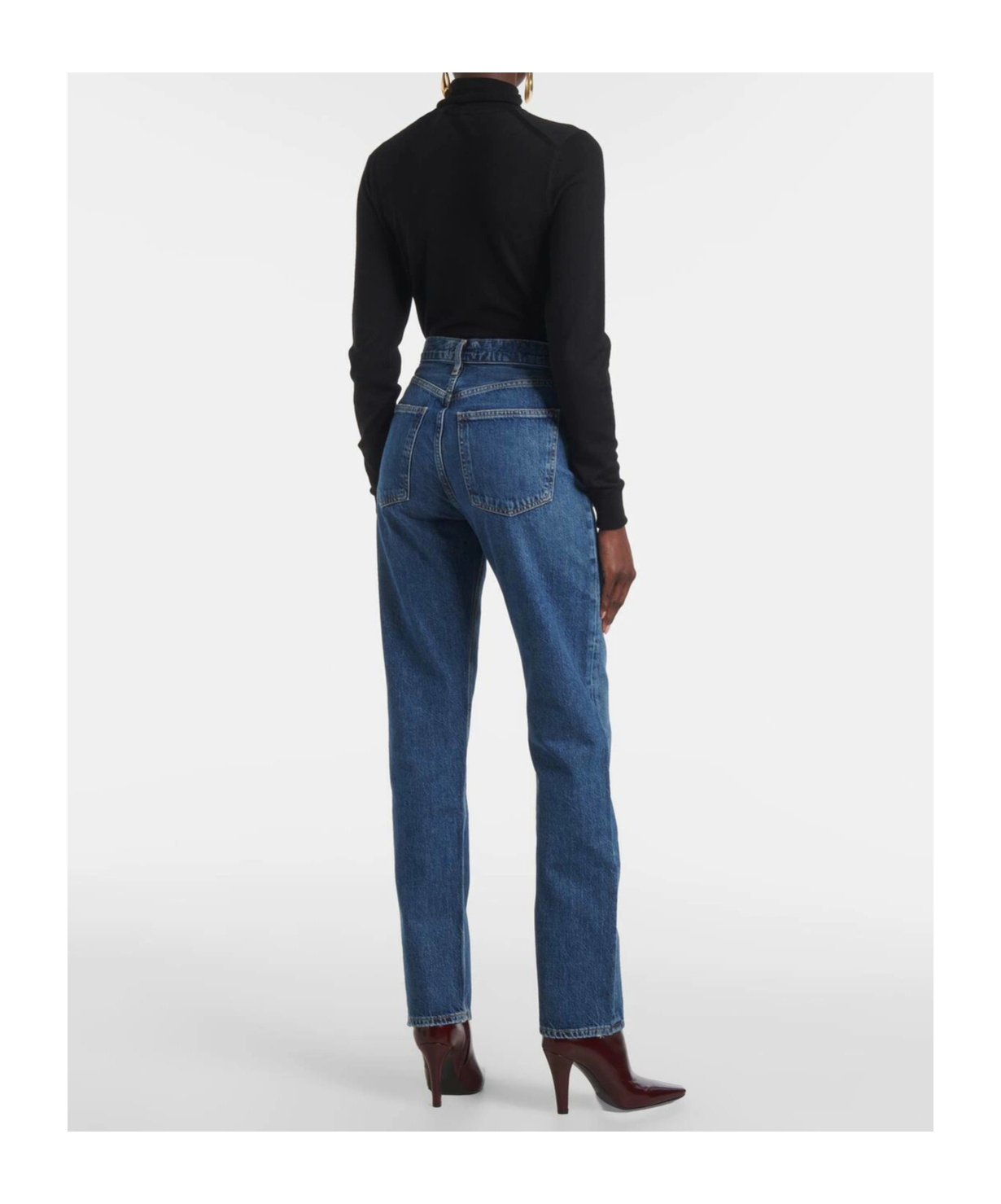 Agolde High-waisted Straight-leg Jeans In Blue