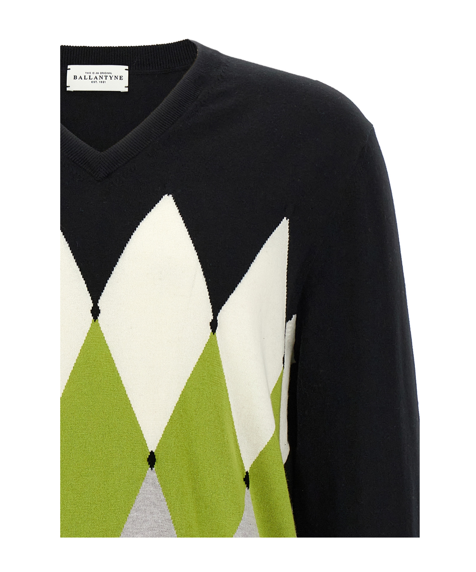 Ballantyne Argyle Sweaters And Cardigans In Black