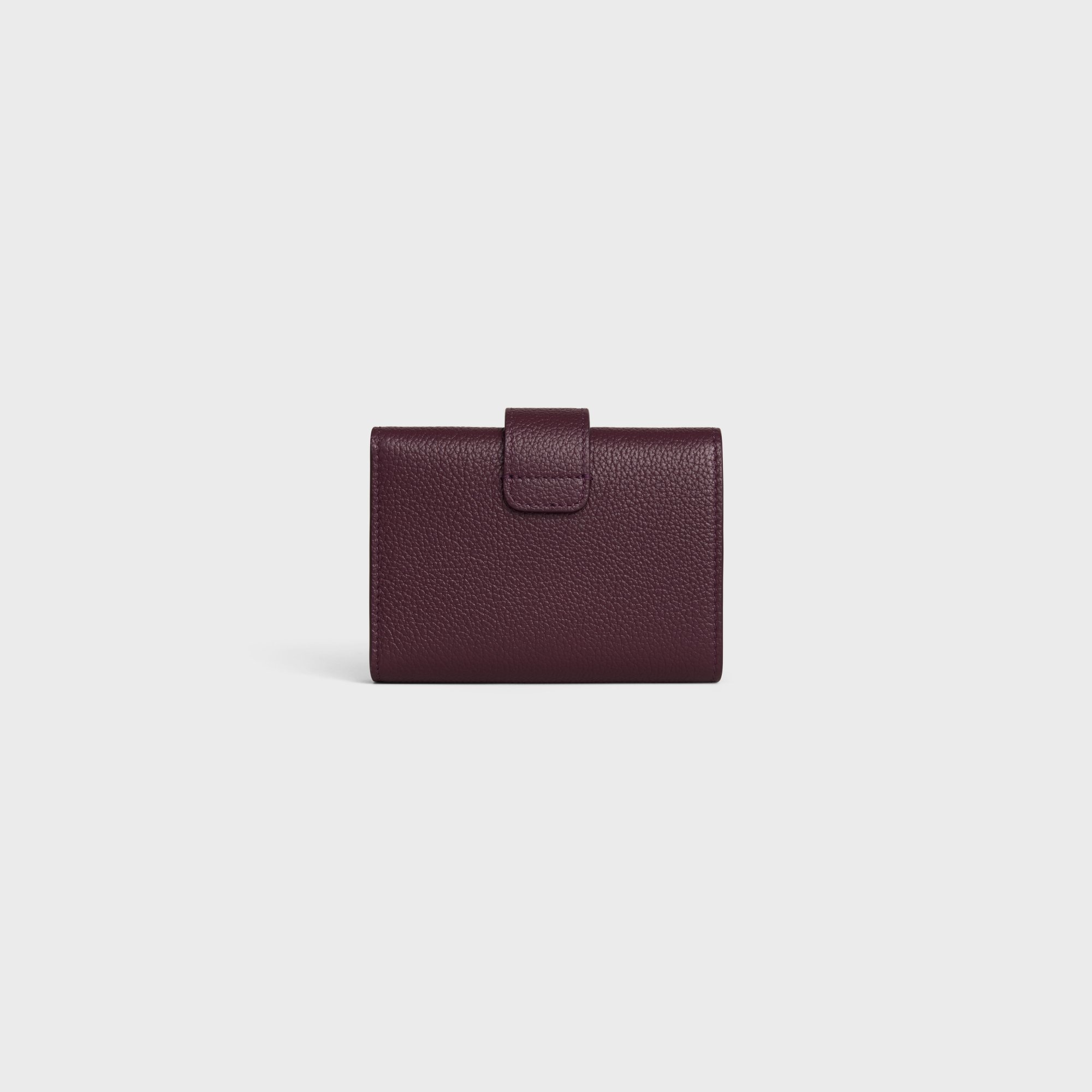 Celine Fine Strap Wallet Nino In Supple Grained Calfskin In Red