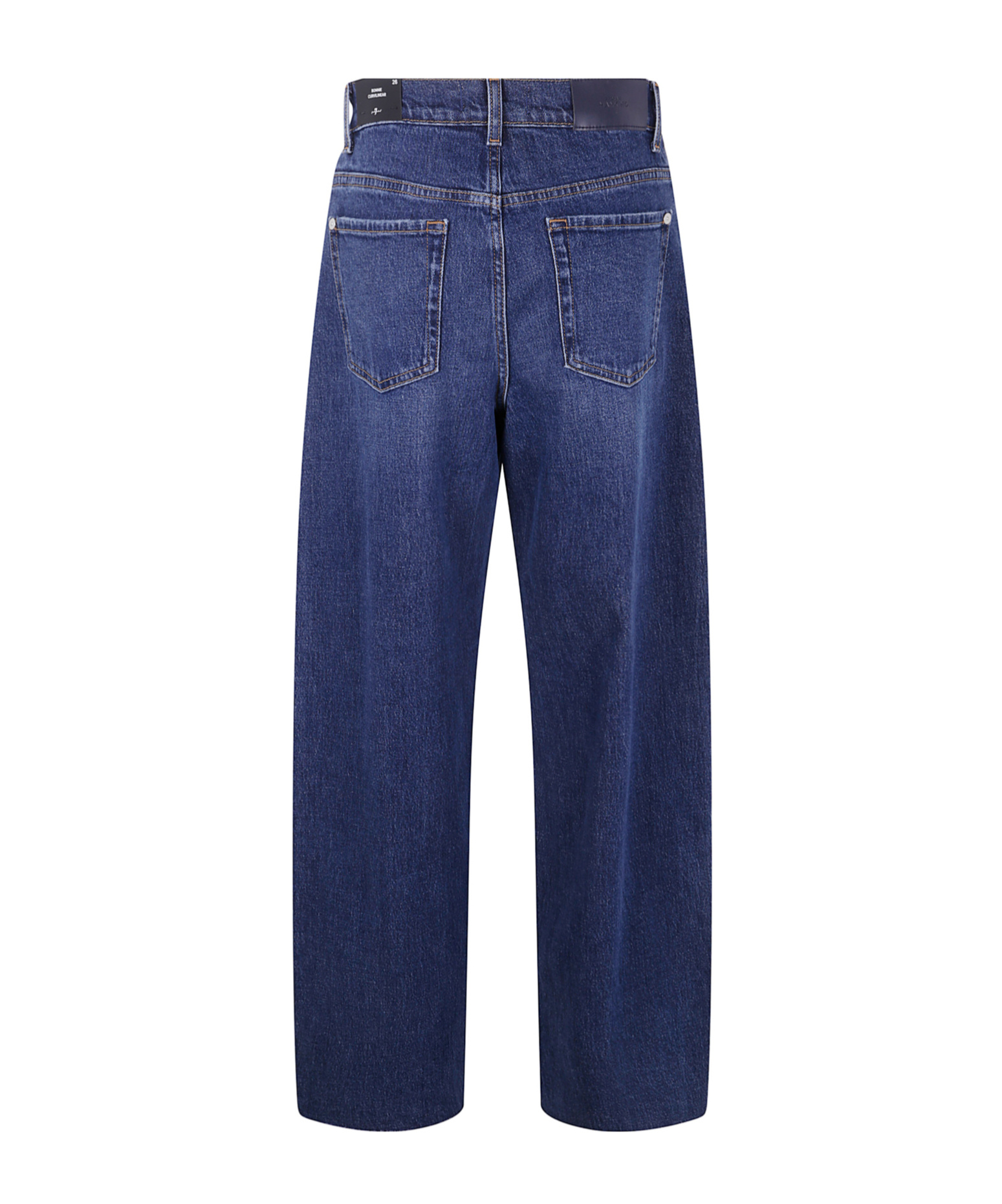 7 For All Mankind Denim Trousers With Belt Loops In Blue