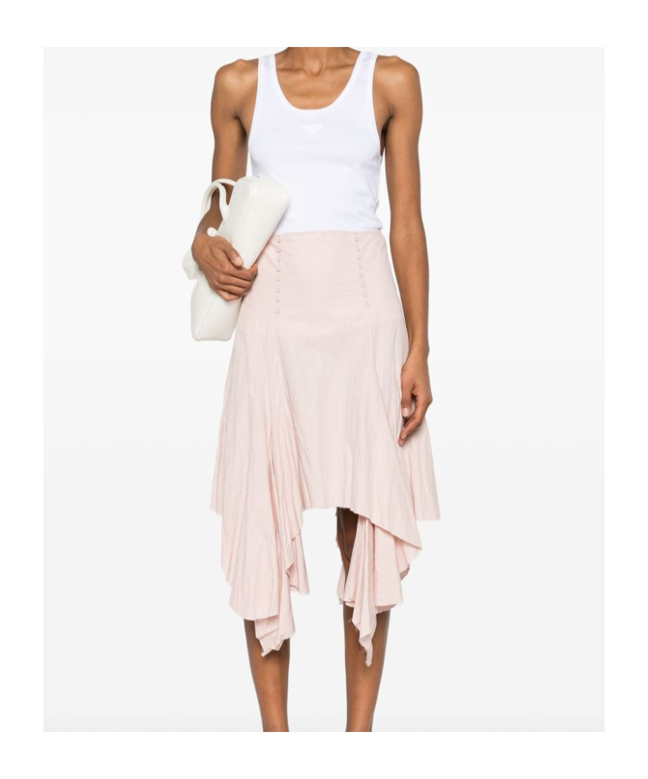 Prada Back Lace-up Scoop Neck Sleeveless Top In White