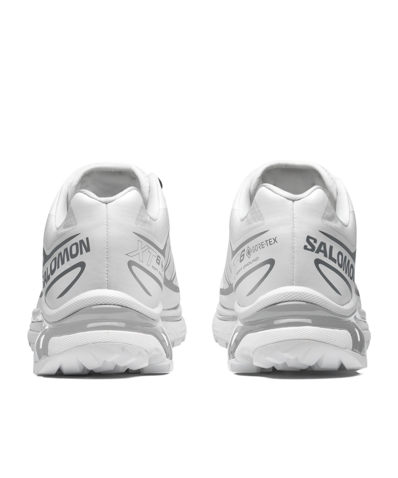 Salomon Streamlined White Sneakers With Quick-pull Lacing System In Gray