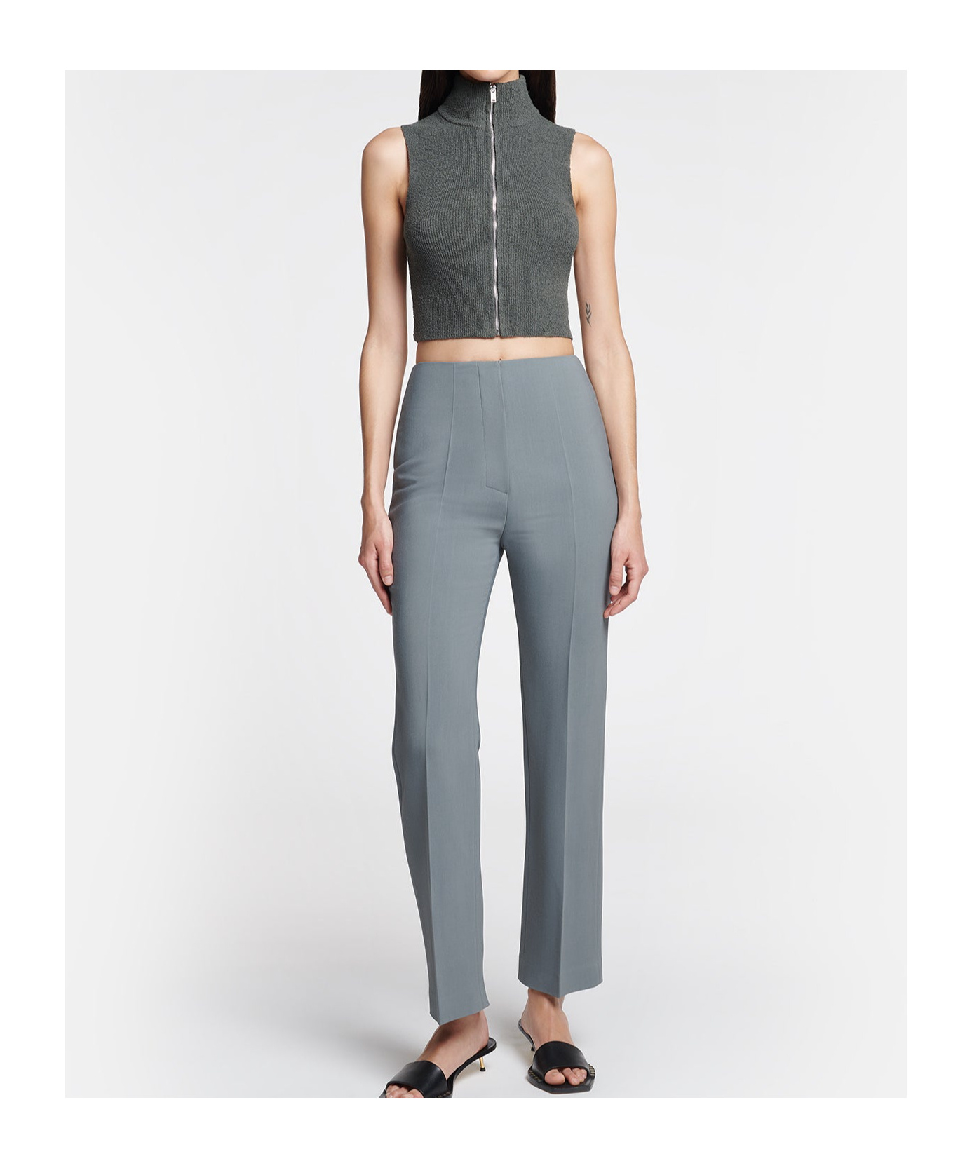 Nanushka Erinna Tailored Trousers In Gray