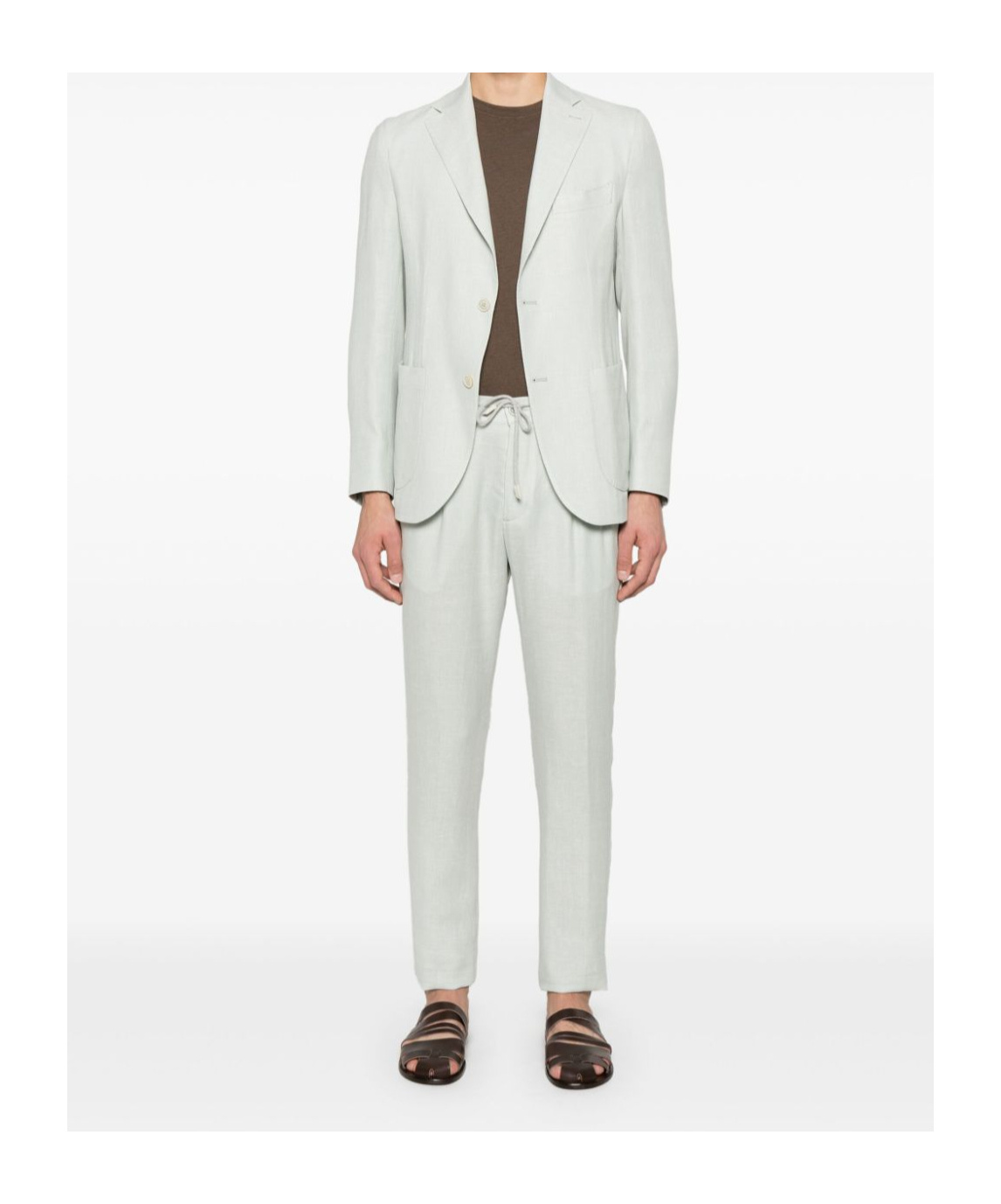 Eleventy Single-breasted Suit In Green