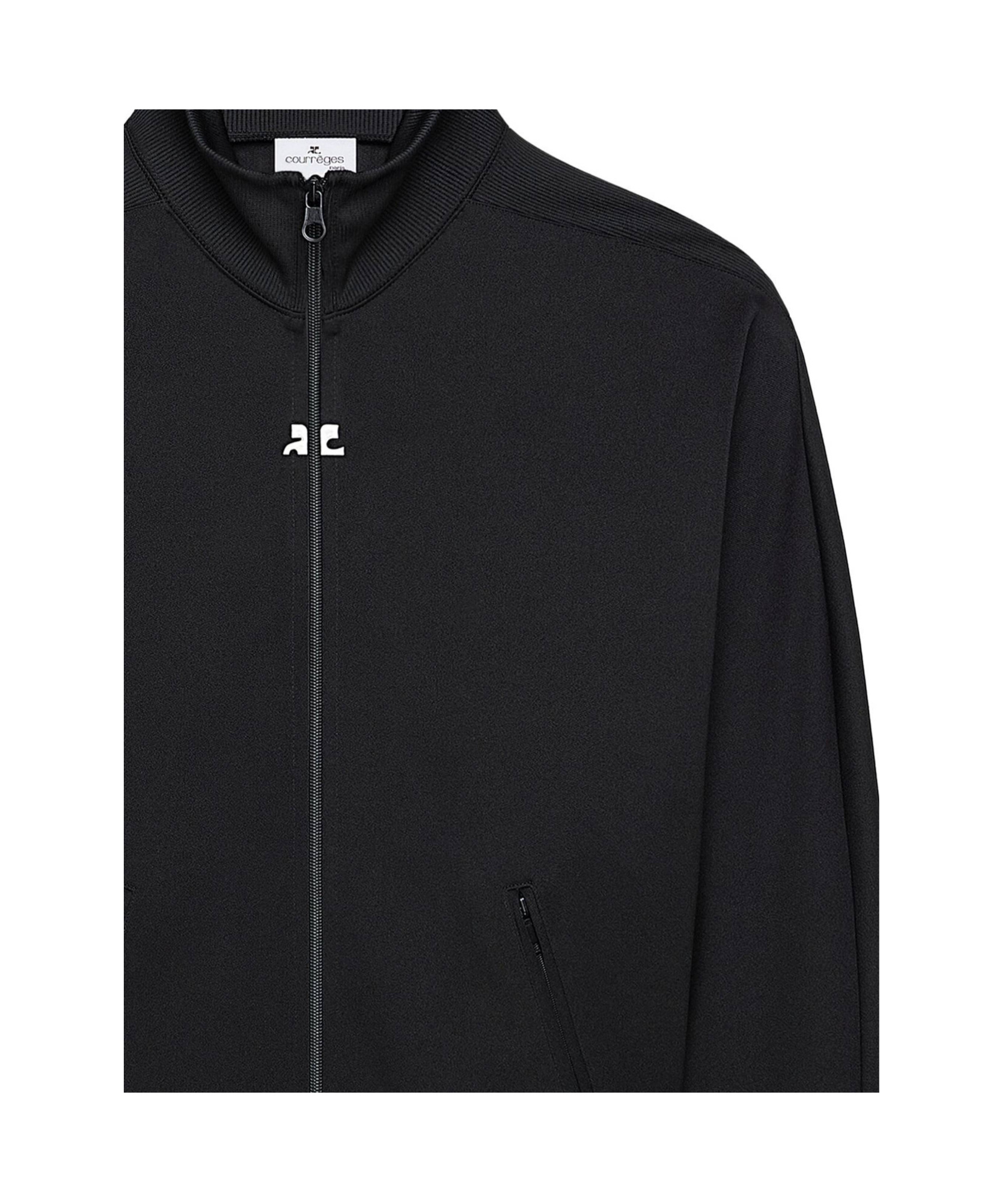 Courrèges Logo Tech Track Jacket In Black