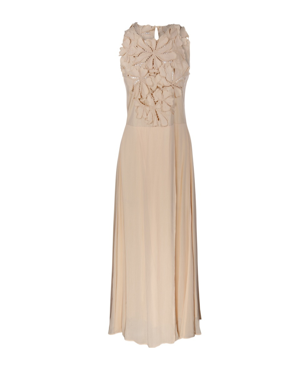 Shop Forte Forte Sleeveless Dress In Cipria