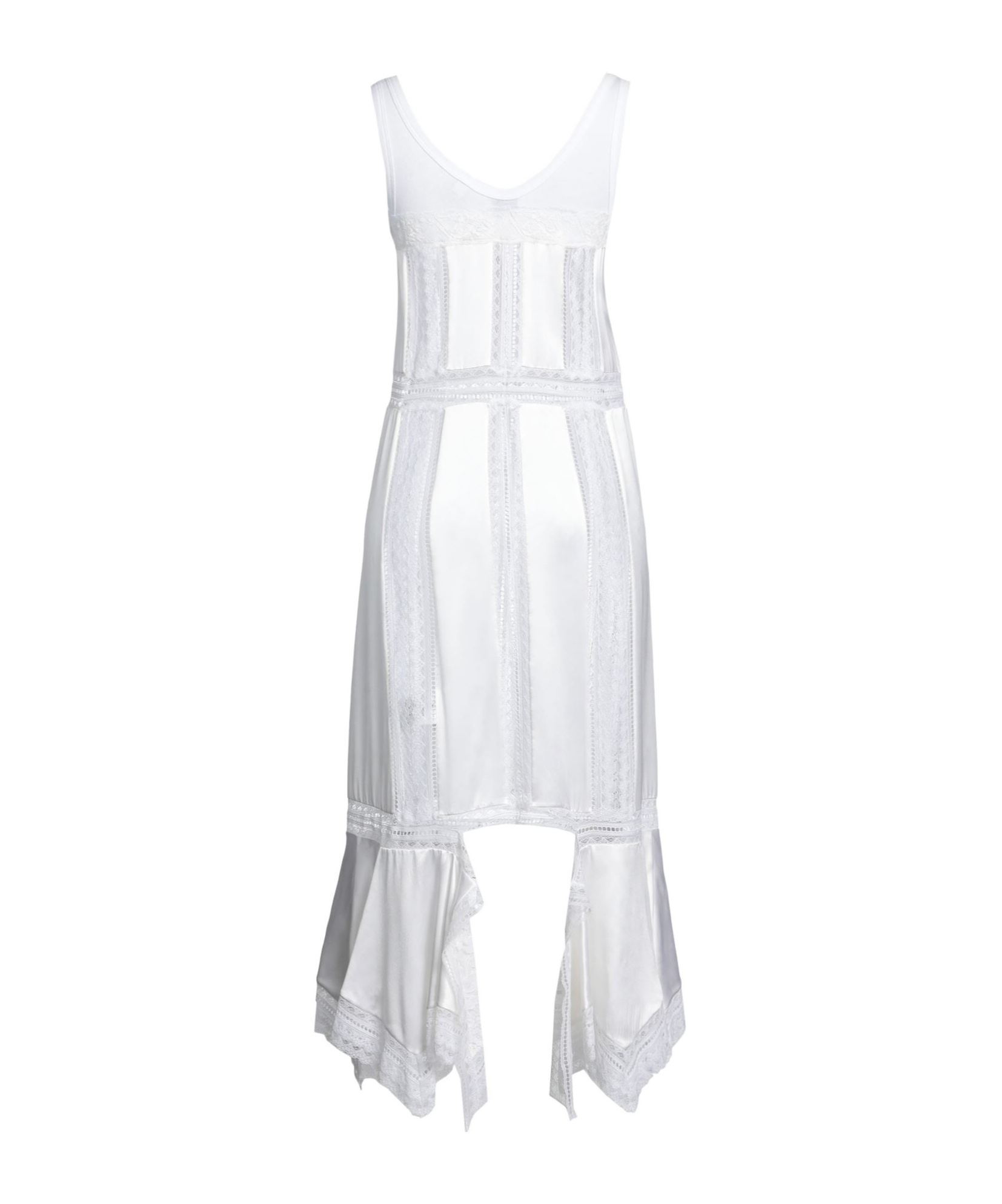 Burberry Solid Satin Sleeveless Gown In White
