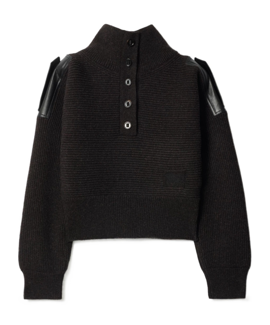 Burberry Wool Half-button Sweater In Brown
