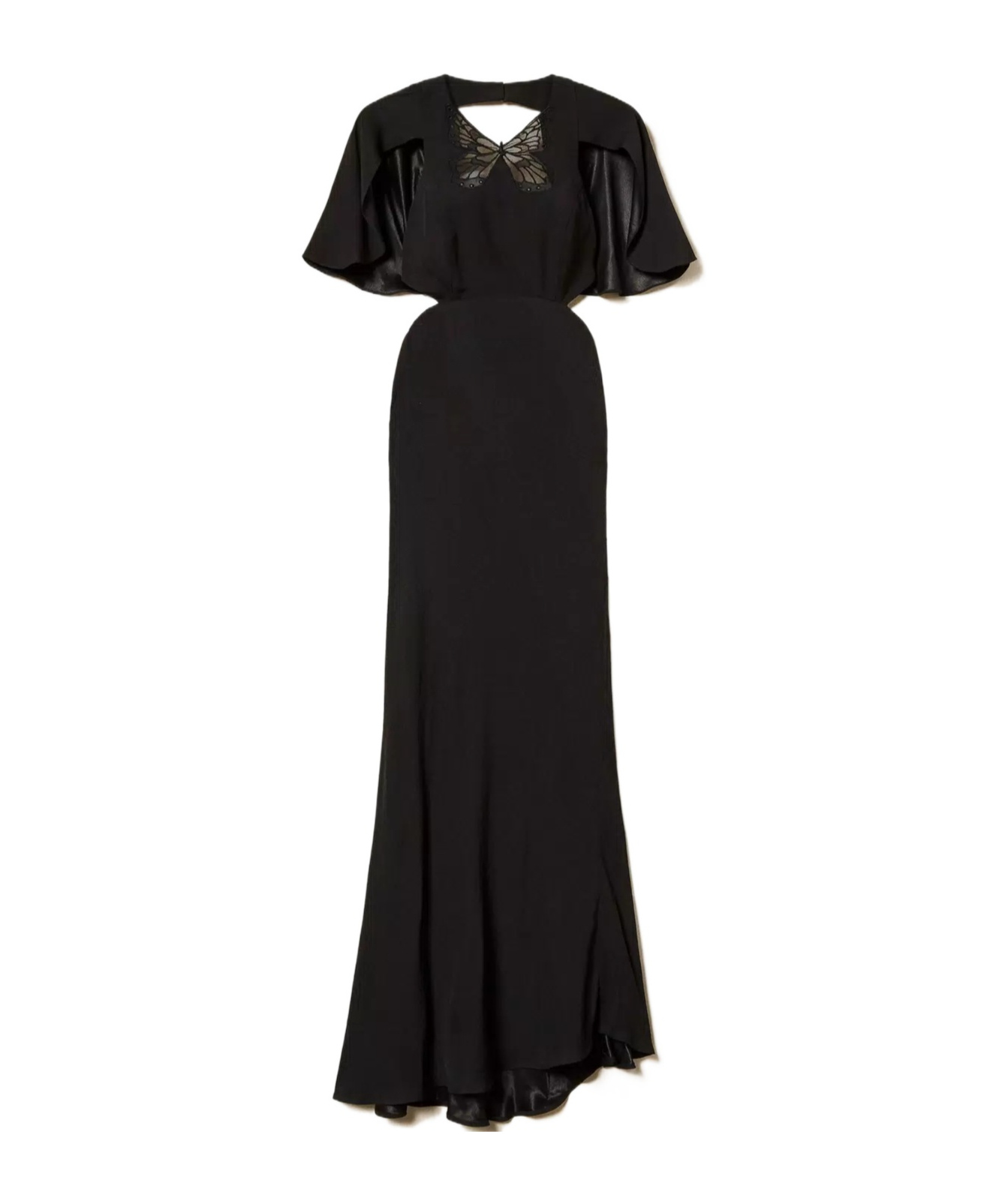 Twinset Lattice-patterned Butterfly Embroidery Dress