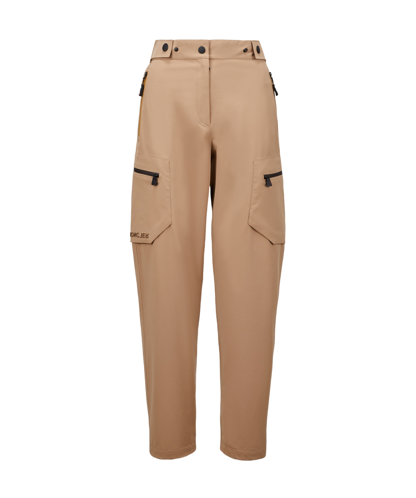 Moncler Water-repellent Hardshell Trousers In Nude