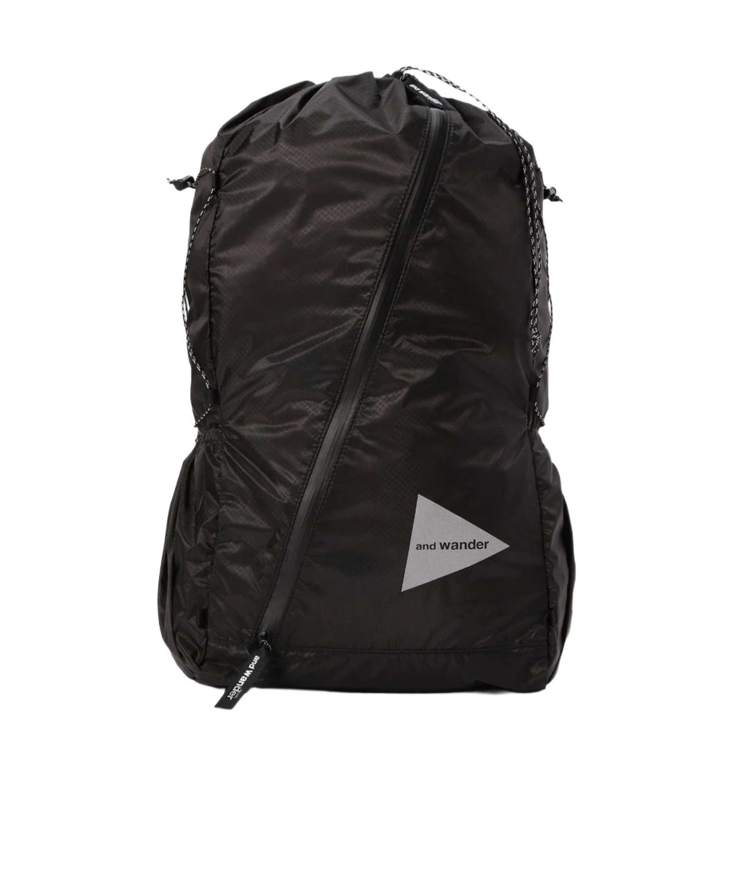 And Wander 111 Logo Detail Sil Backpack In Black
