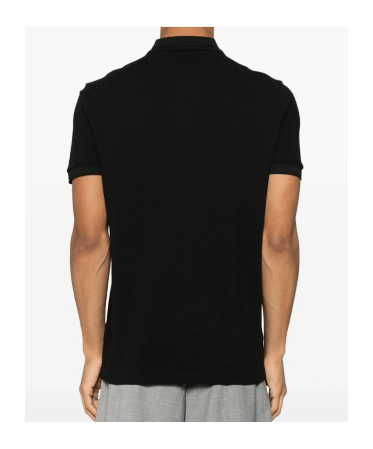 Shop Hugo Boss Logo-embroidered Polo Shirt In Black