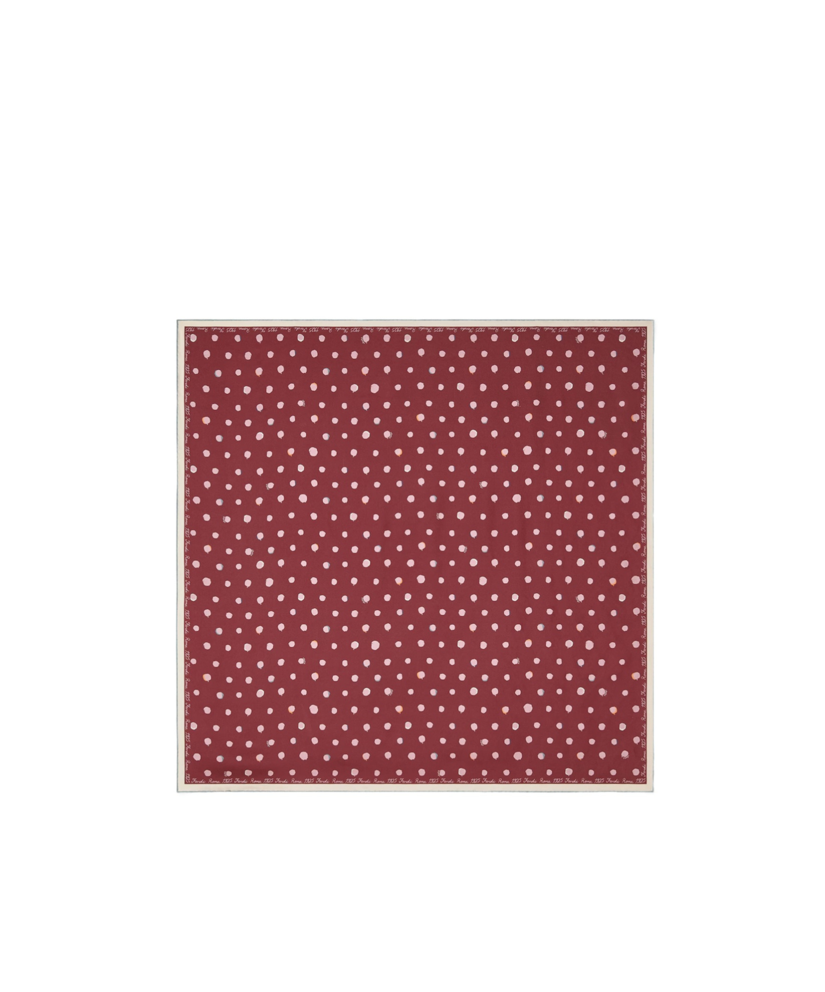 Fendi Falena Dots Scarf In Burgundy