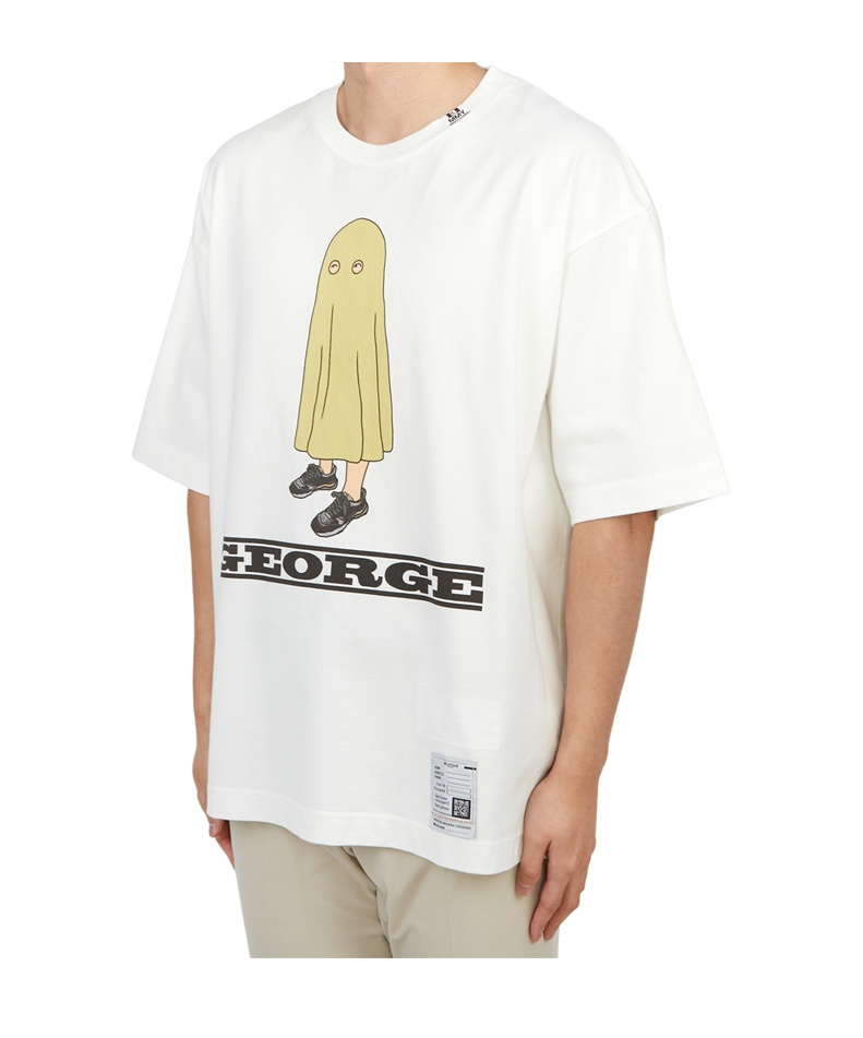 Miharayasuhiro George Crew-neck Cotton T-shirt In White