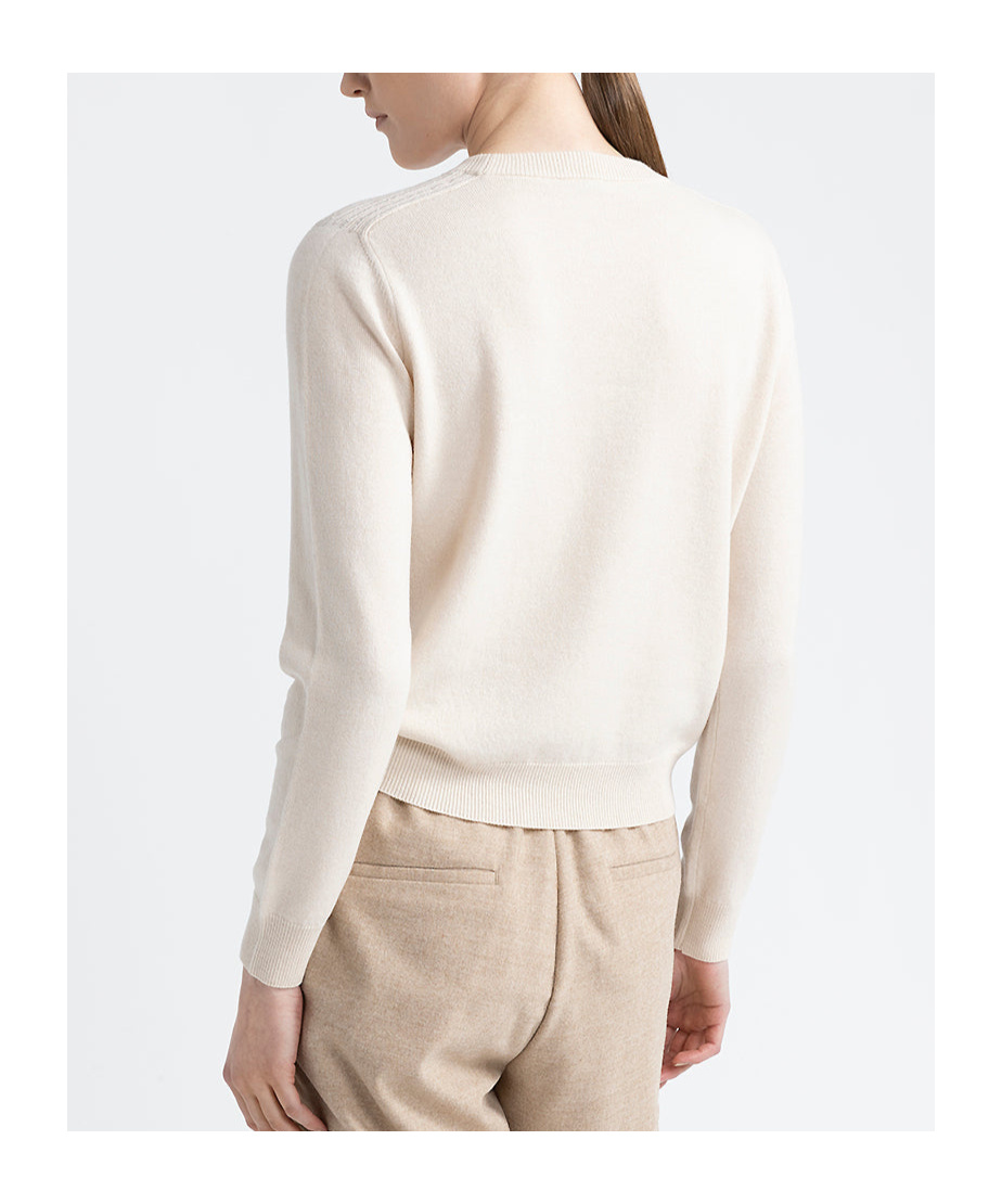 Peserico Long-sleeved Sweater In Nude