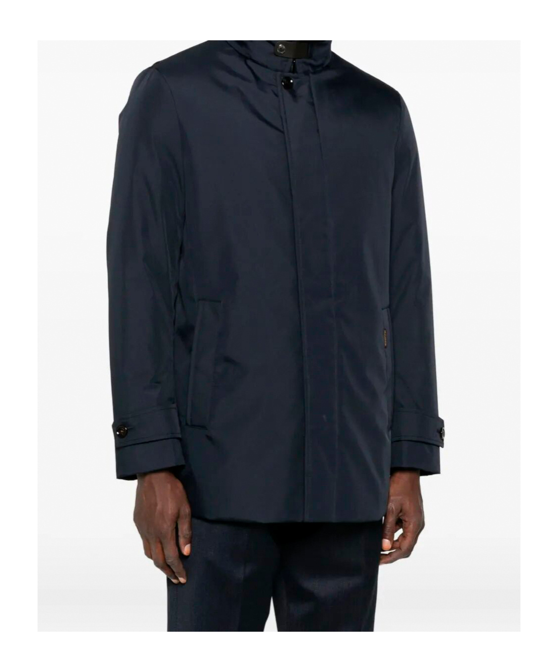 Moorer Buttoned Coat In Blue
