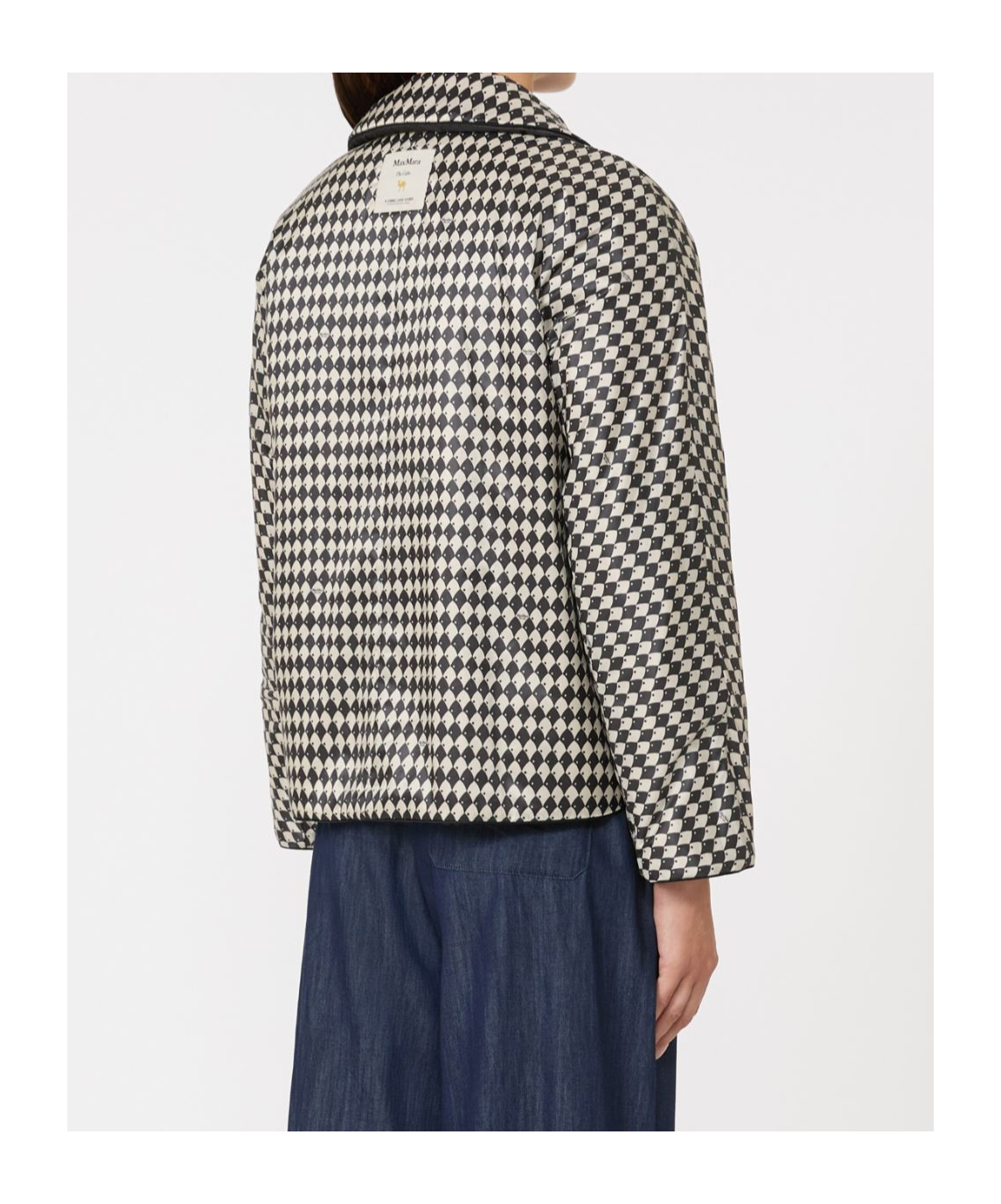 Max Mara Double-sided Cotton Jacket In Black
