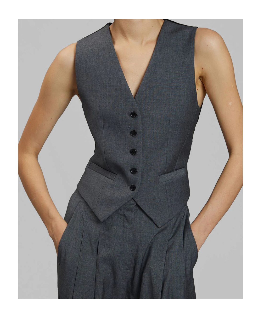 THE FRANKIE SHOP GELSO WAISTCOAT